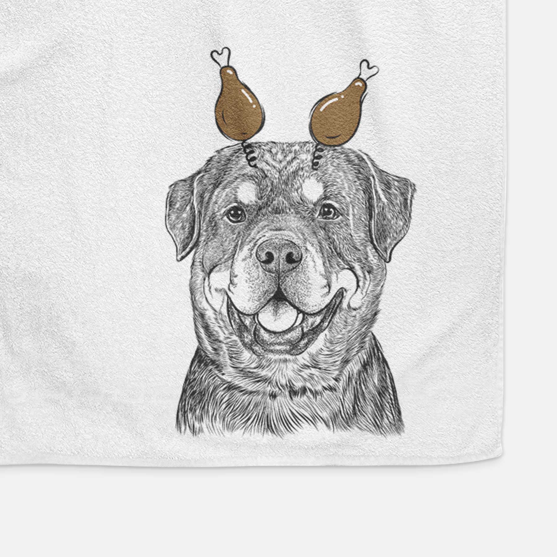 Sig the Rottweiler Decorative Hand Towel