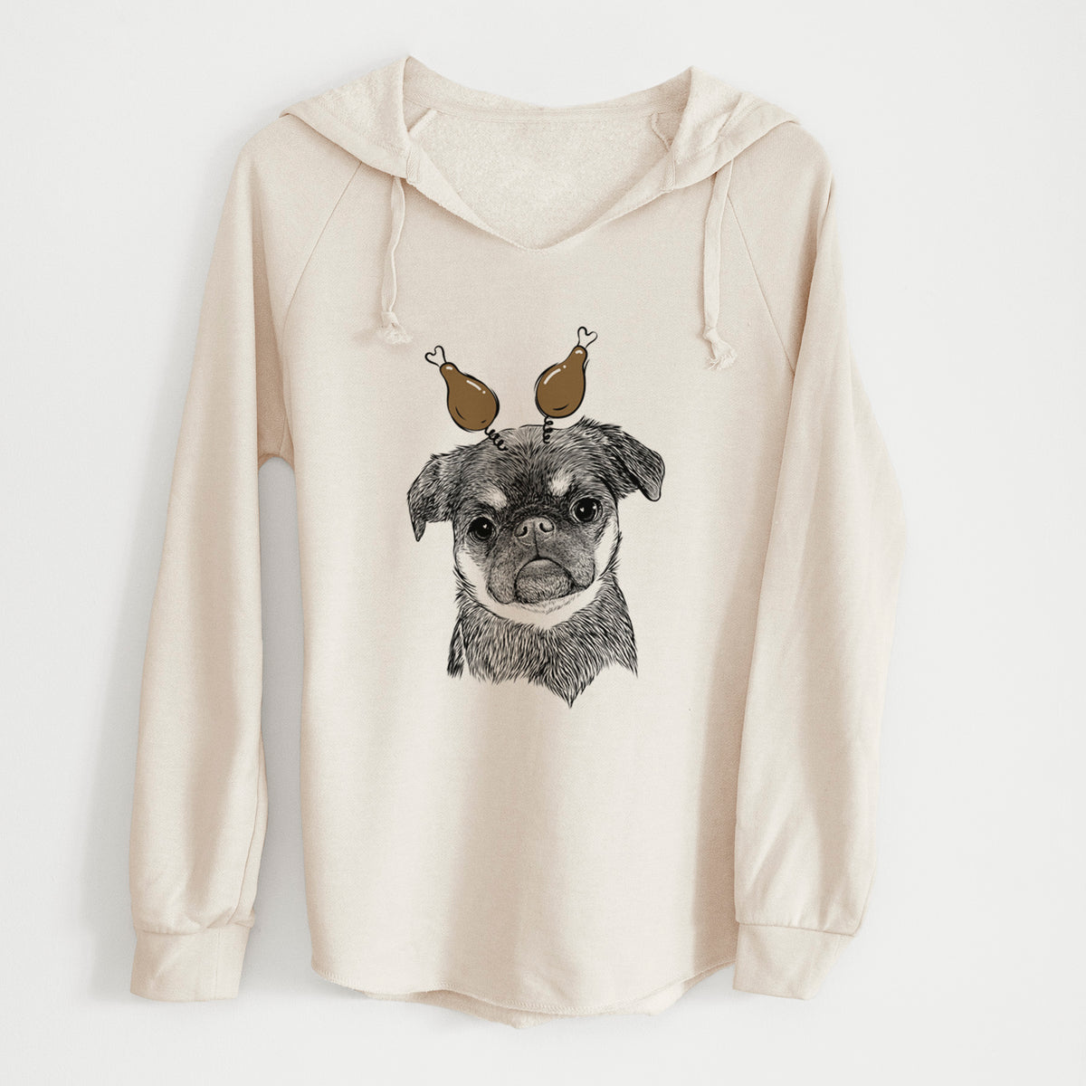 Thanksgiving Simone the Brussels Griffon - Cali Wave Hooded Sweatshirt