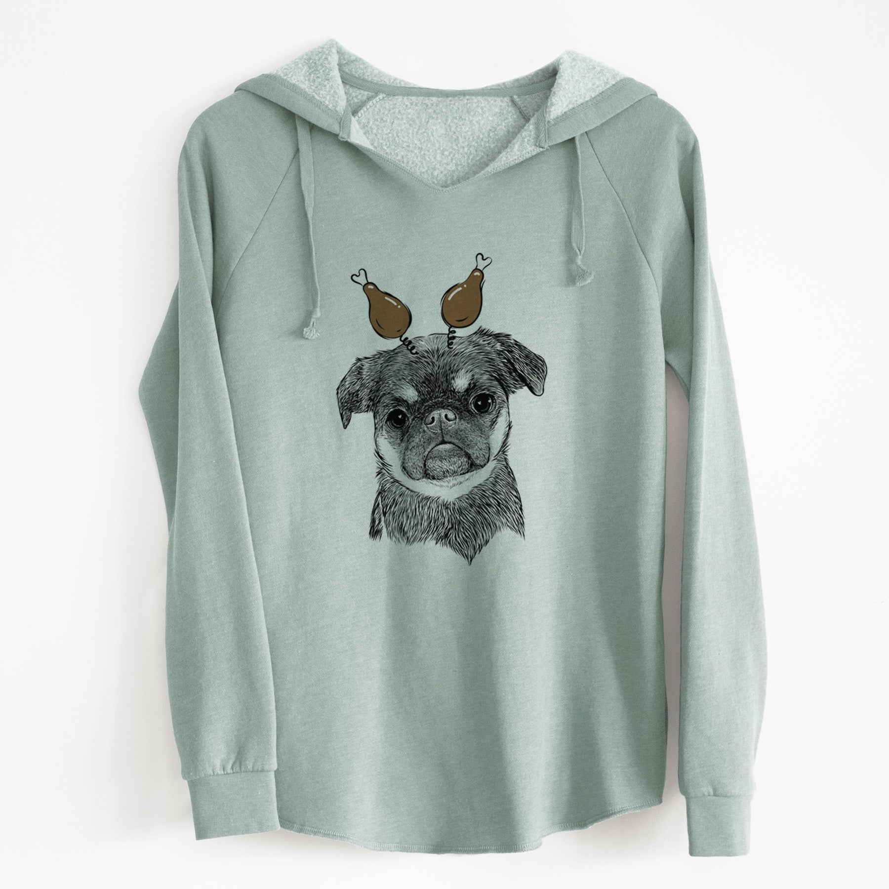 Thanksgiving Simone the Brussels Griffon - Cali Wave Hooded Sweatshirt