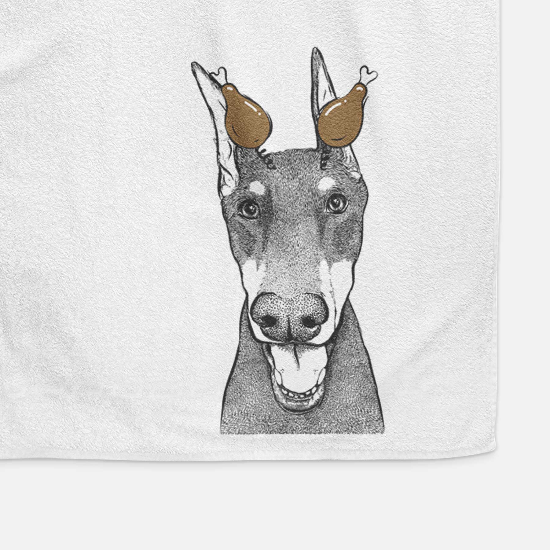 Sir Duke the Doberman Pinscher Decorative Hand Towel