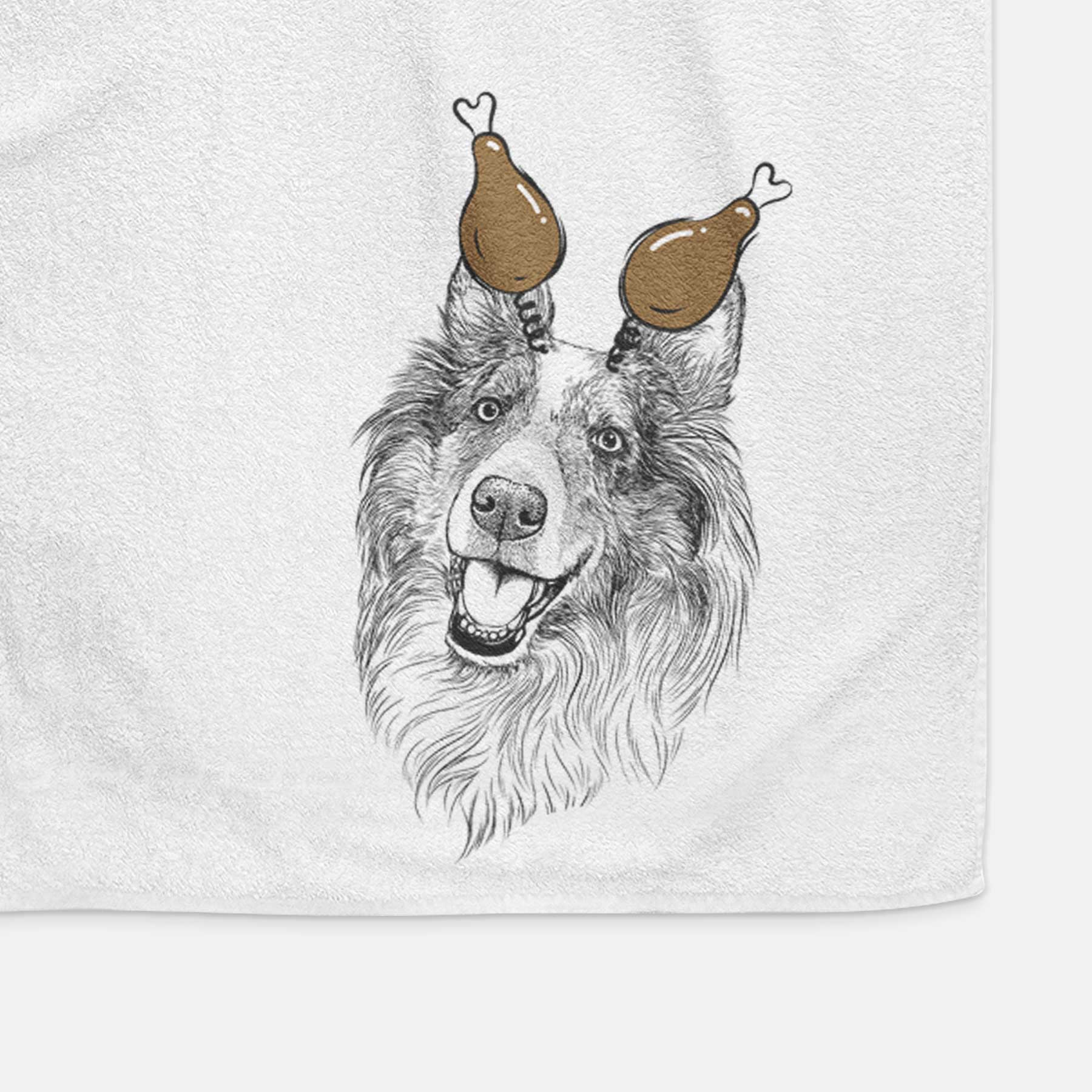 Skylar the Shetland Sheepdog Decorative Hand Towel