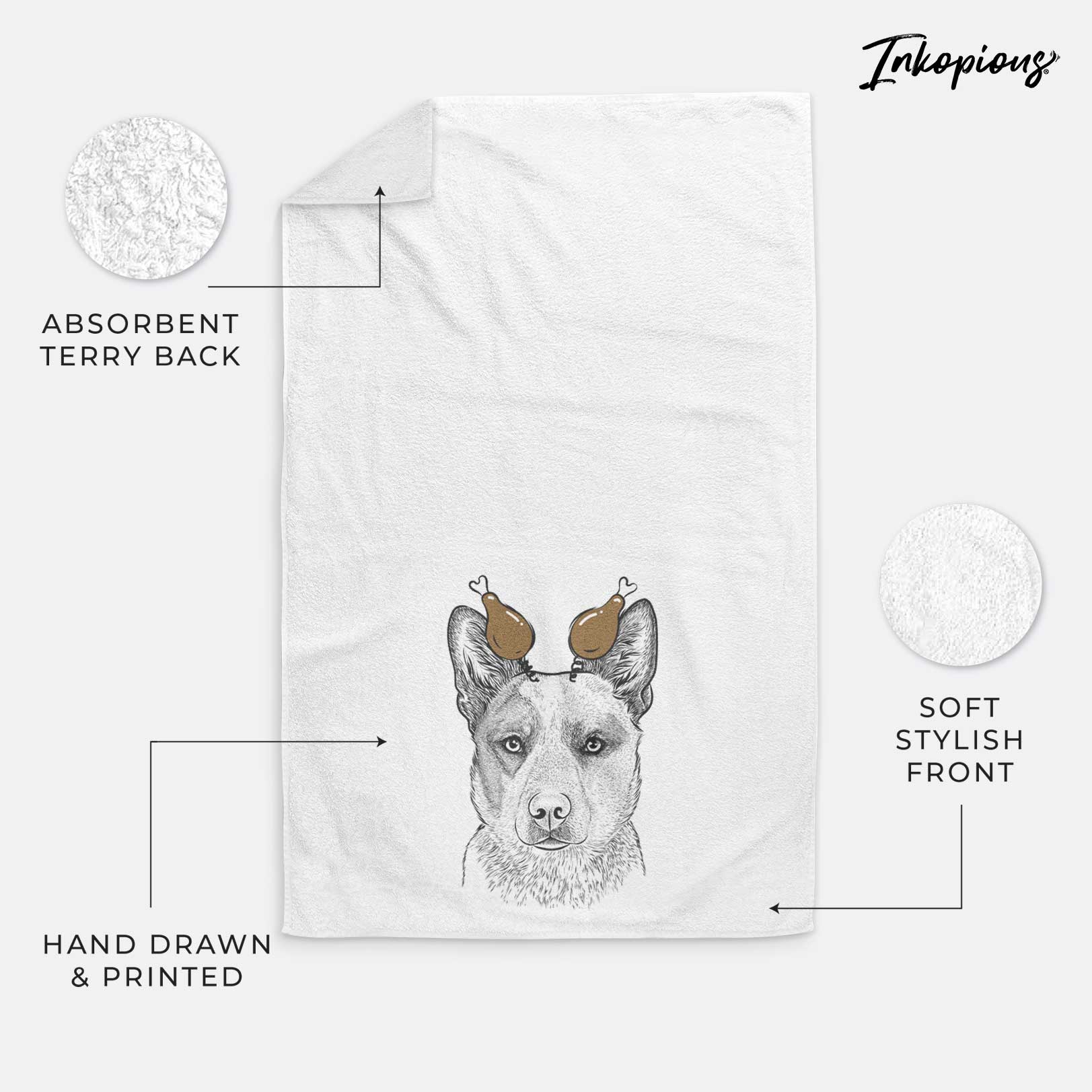 Snap the Australian Cattle Dog Decorative Hand Towel