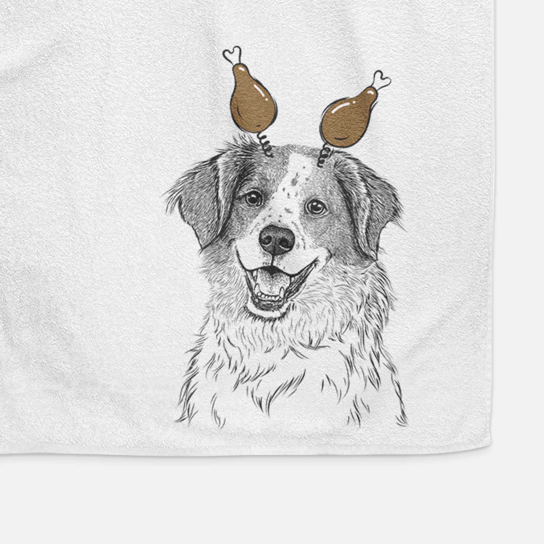 Sophie the Brittany Beagle Mix Decorative Hand Towel