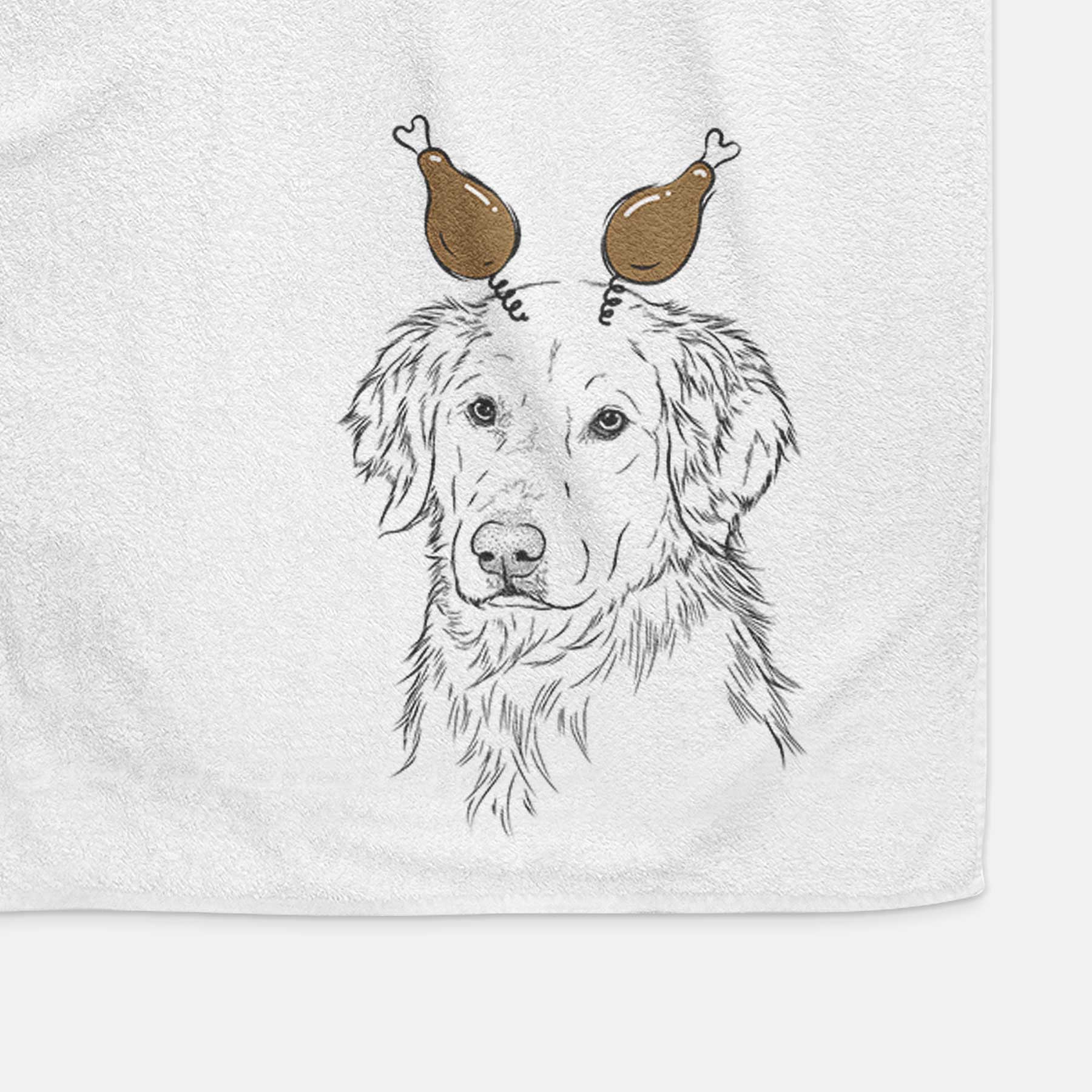 Spencer the Golden Retriever Decorative Hand Towel