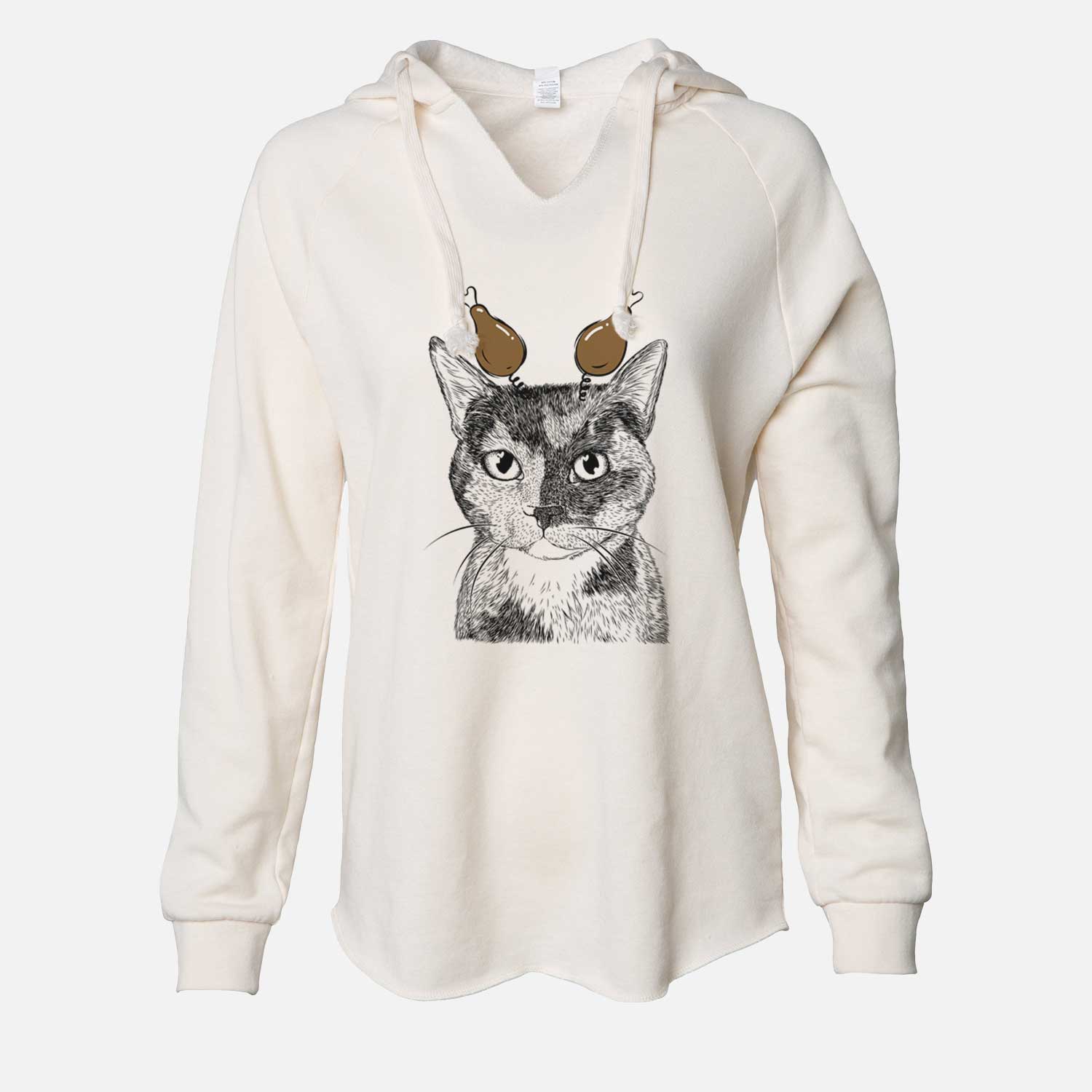 Thanksgiving Spooky Kitty the Tortoiseshell Cat - Cali Wave Hooded Sweatshirt