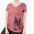 Thanksgiving Spooky Kitty the Tortoiseshell Cat - Women's V-neck Shirt