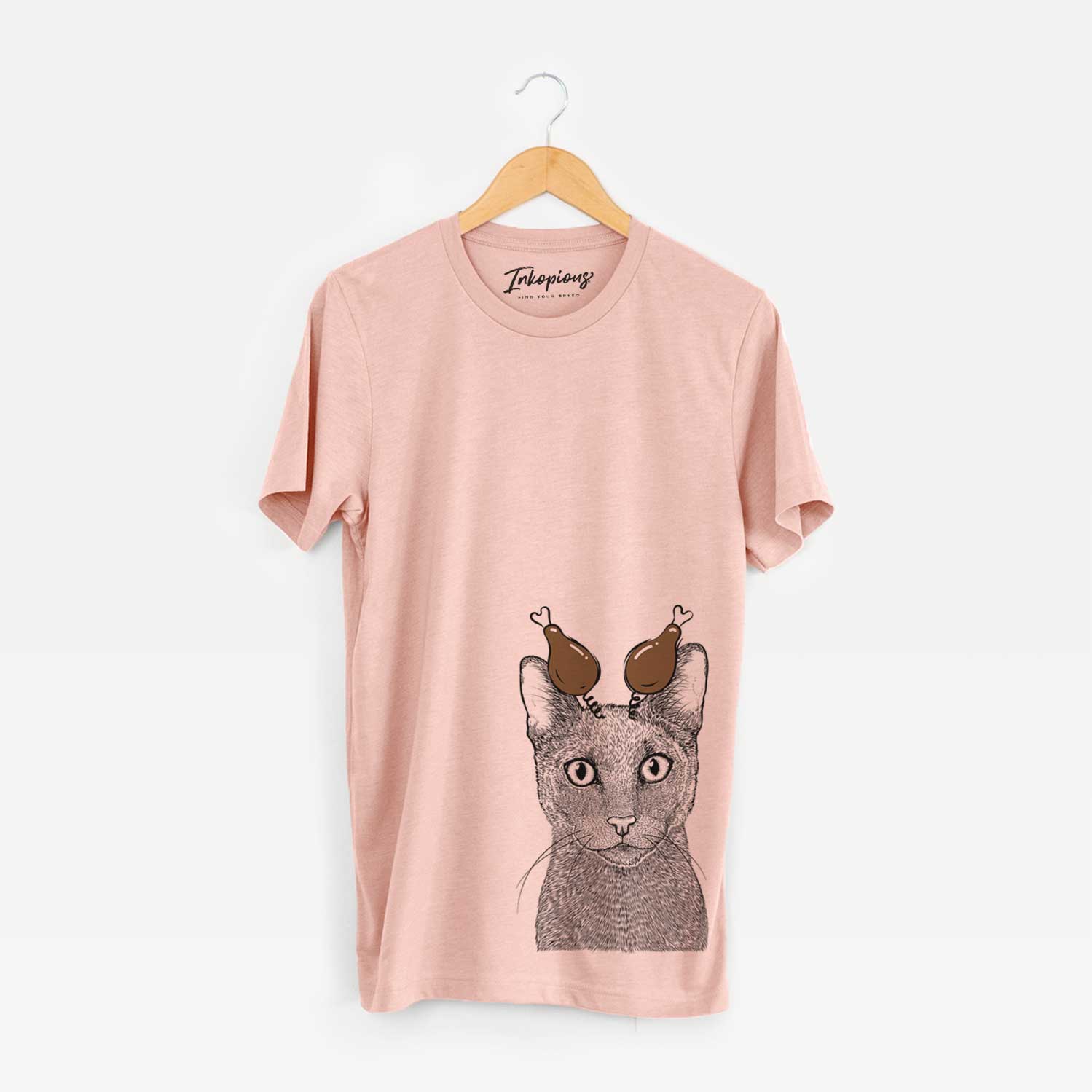 Thanksgiving Stanley the Russian Blue Cat - Unisex Crewneck