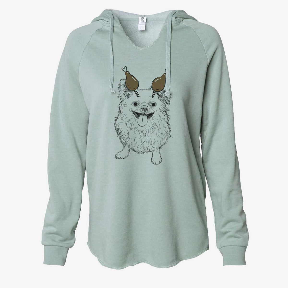 Thanksgiving Stuart the Longhaired Chihuahua - Cali Wave Hooded Sweatshirt