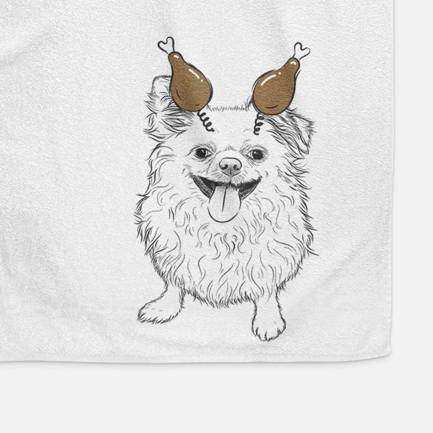 Stuart the Longhaired Chihuahua Decorative Hand Towel