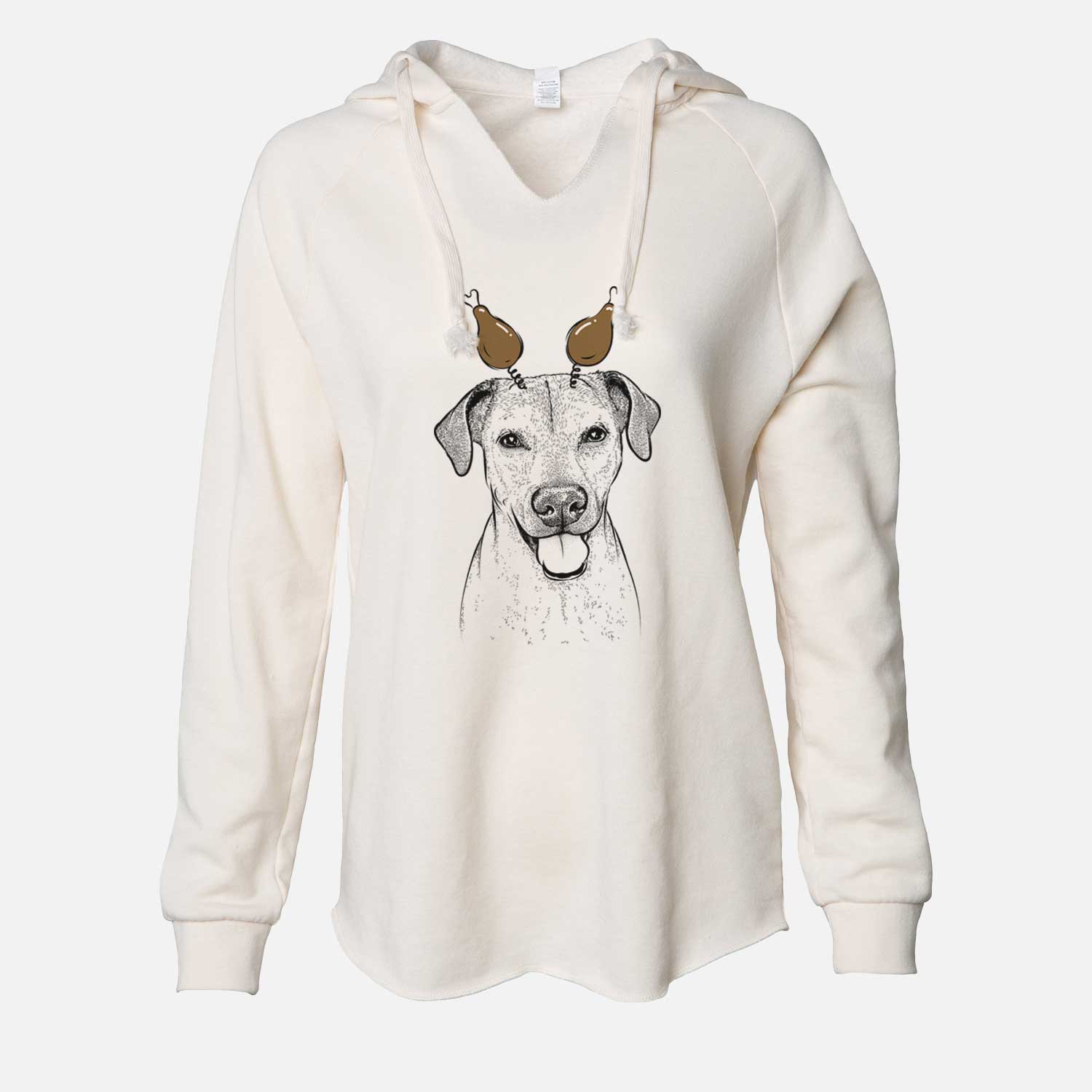 Thanksgiving Sugar the American Staffordshire Mix - Cali Wave Hooded Sweatshirt