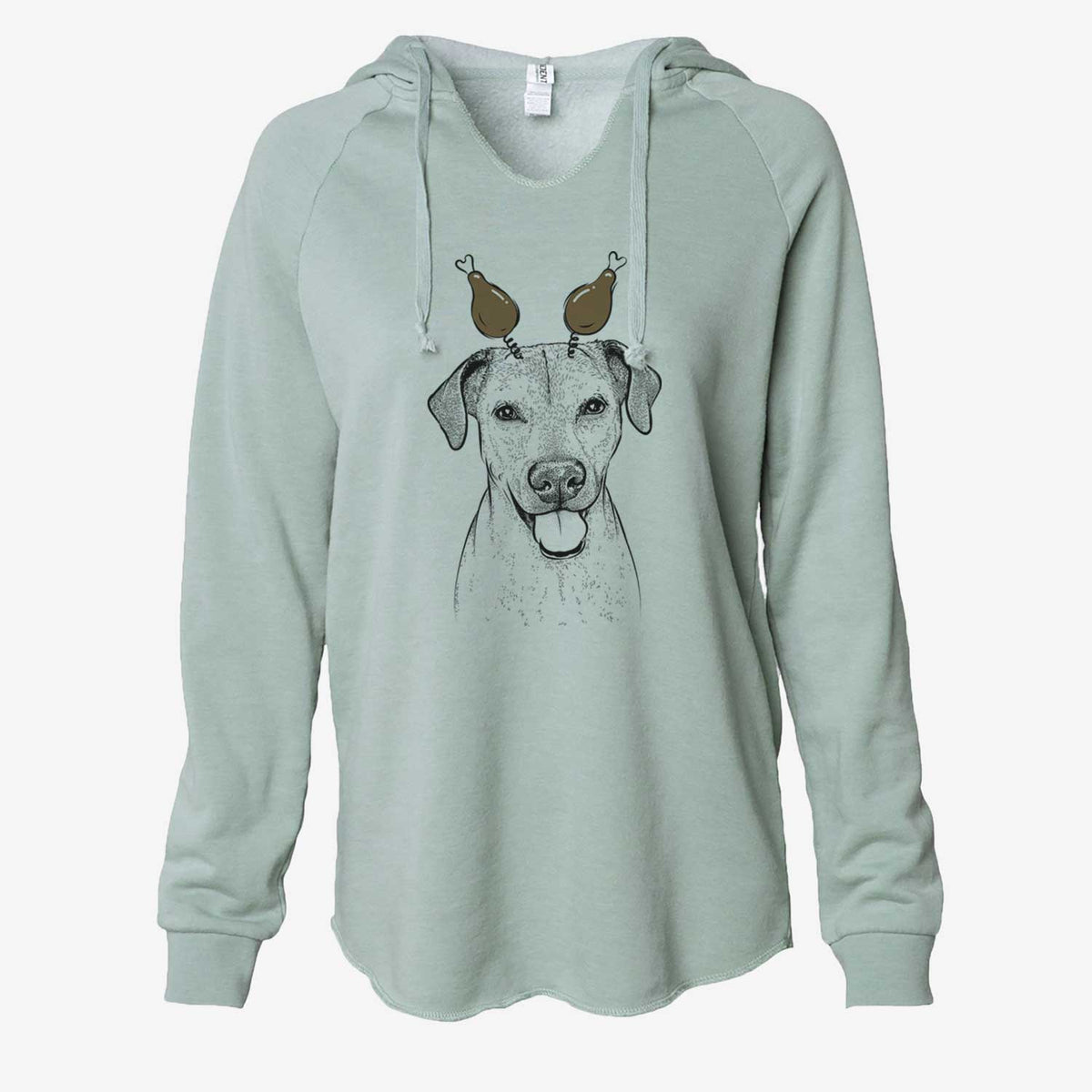 Thanksgiving Sugar the American Staffordshire Mix - Cali Wave Hooded Sweatshirt