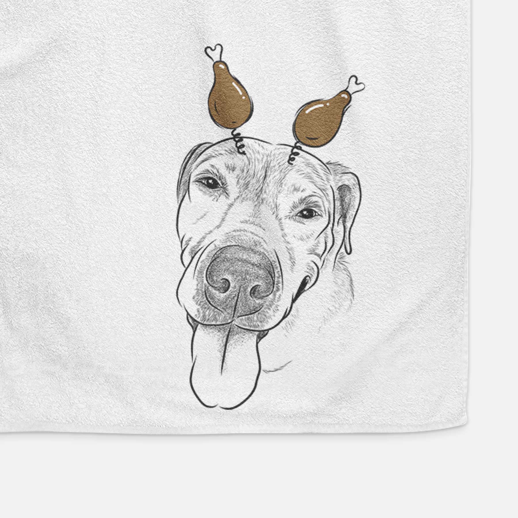 Sugar the Staffordshire Terrier Mix Decorative Hand Towel