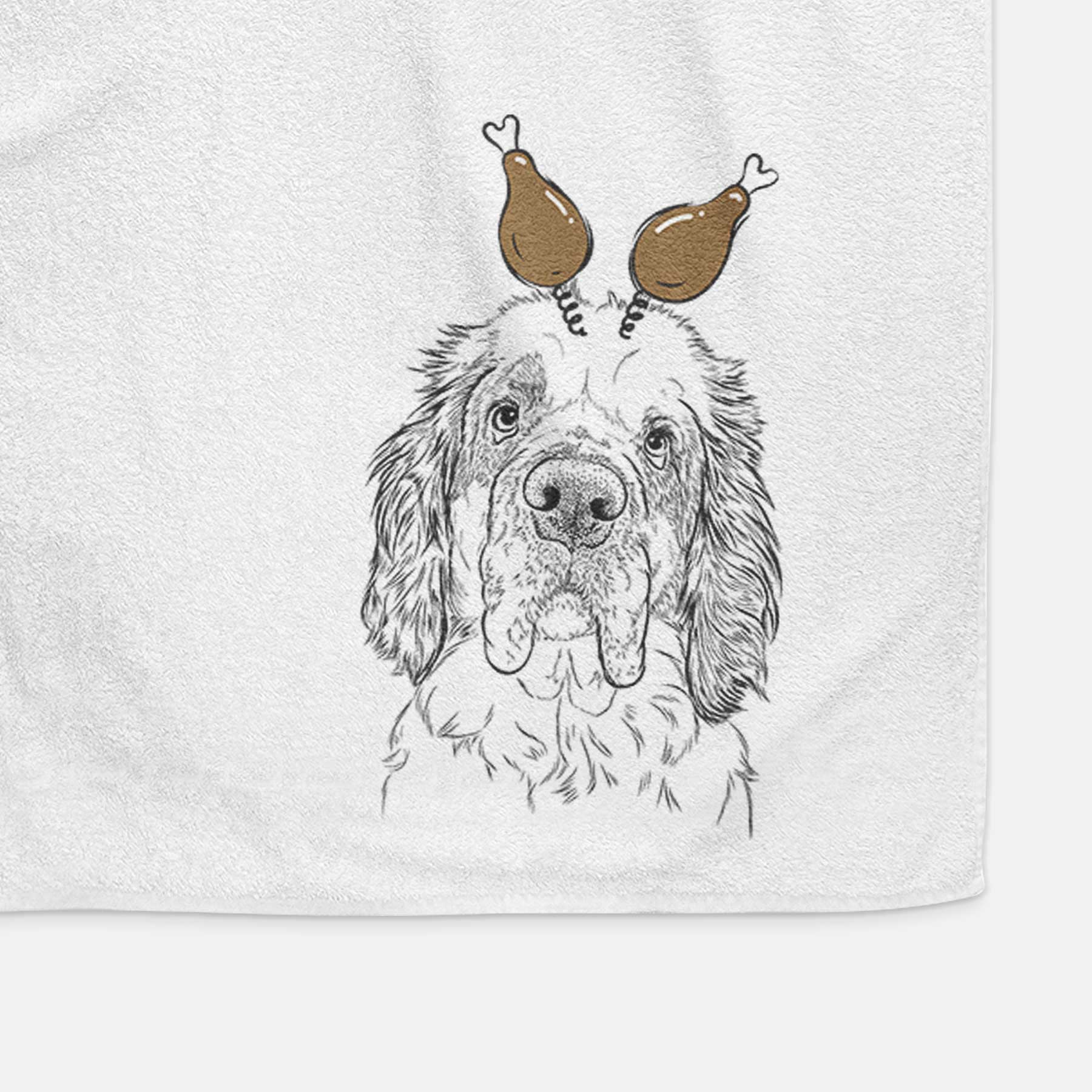 Sully the Clumber Spaniel Decorative Hand Towel