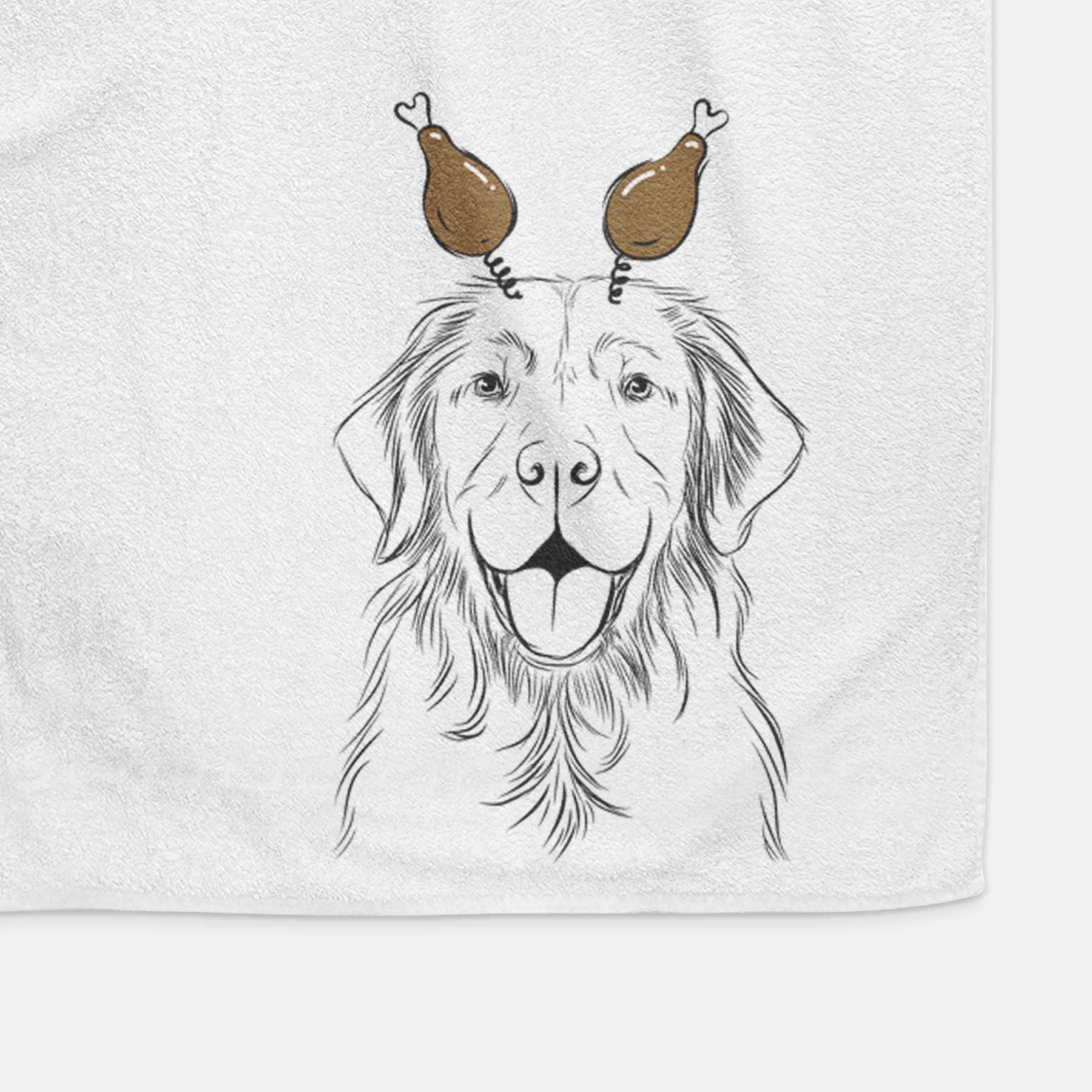 Sunny the Golden Retriever Decorative Hand Towel