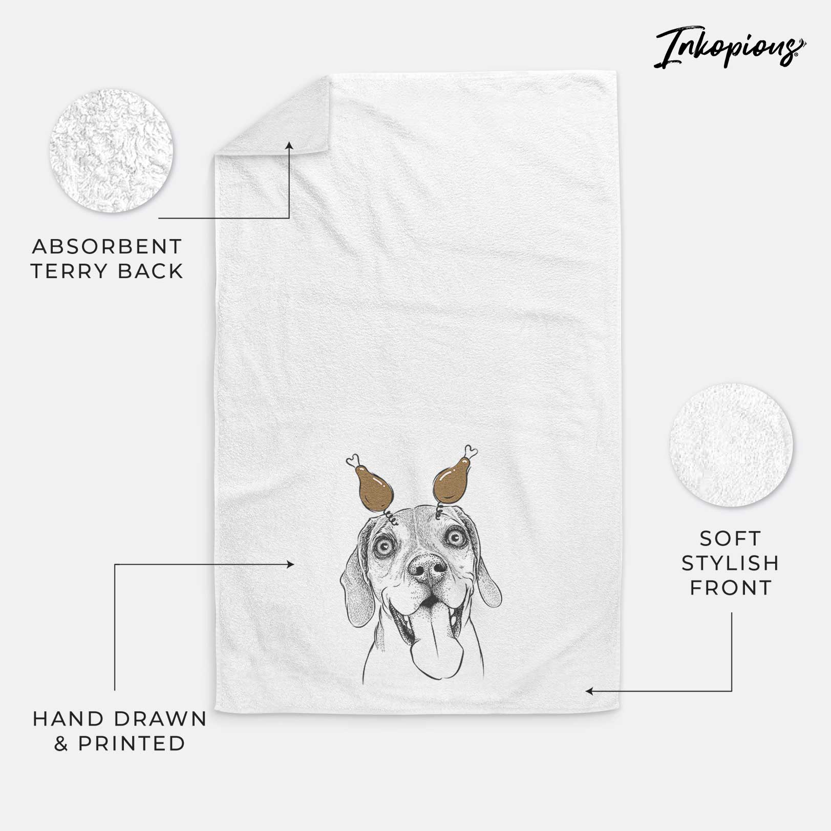 Sunny the Beagle Decorative Hand Towel