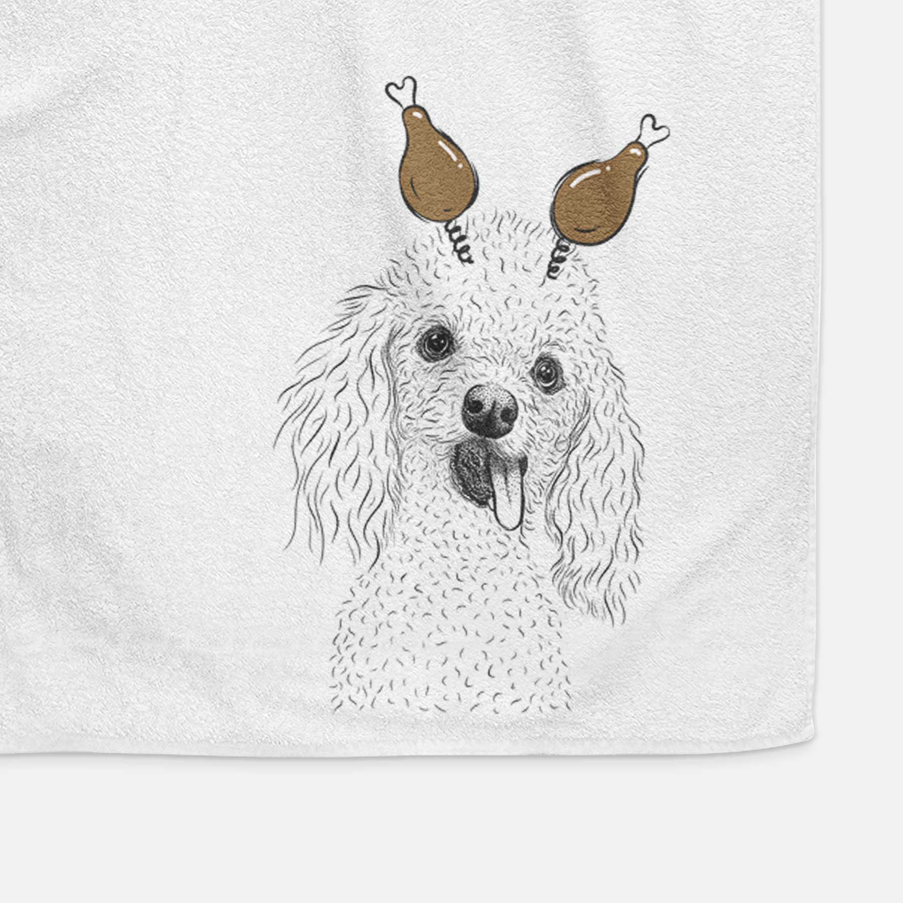 Super Joey the Toy Poodle Decorative Hand Towel