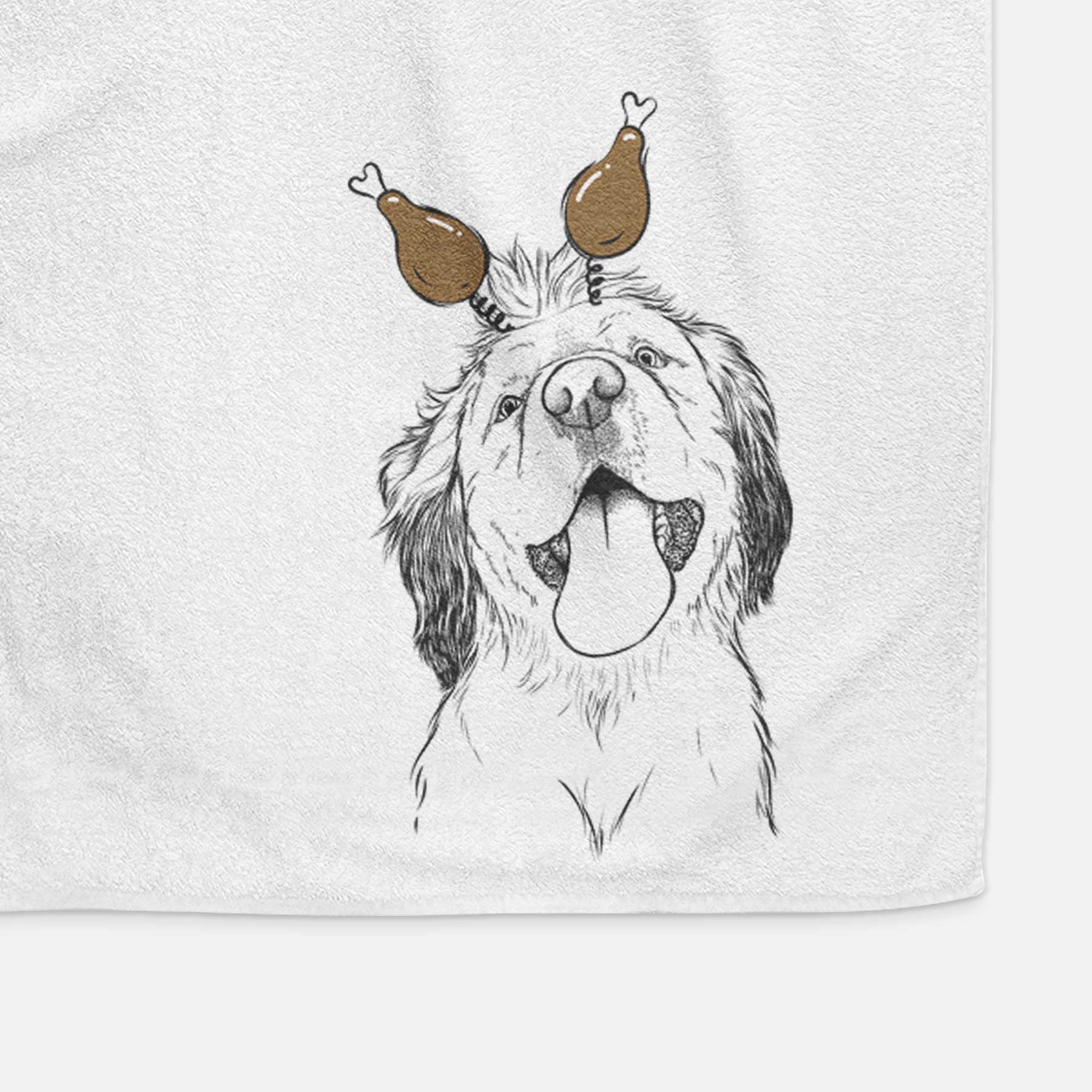 Sven the Double Merle Spaniel Aussie Mix Decorative Hand Towel