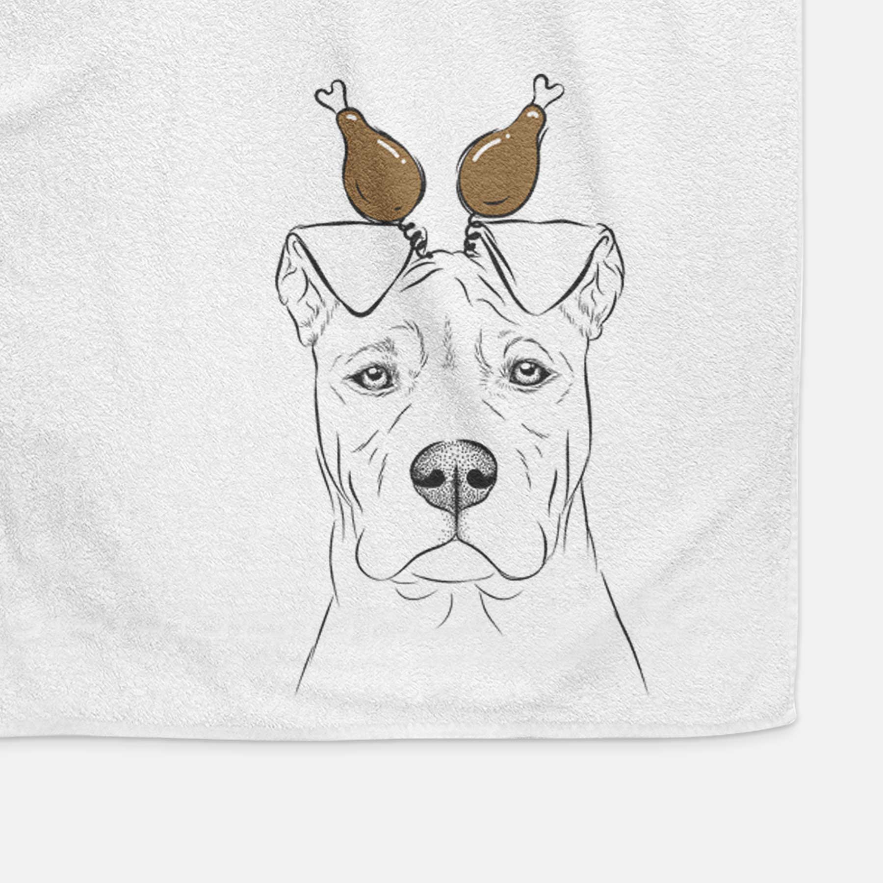 Sweet Finn the Mixed Breed Decorative Hand Towel