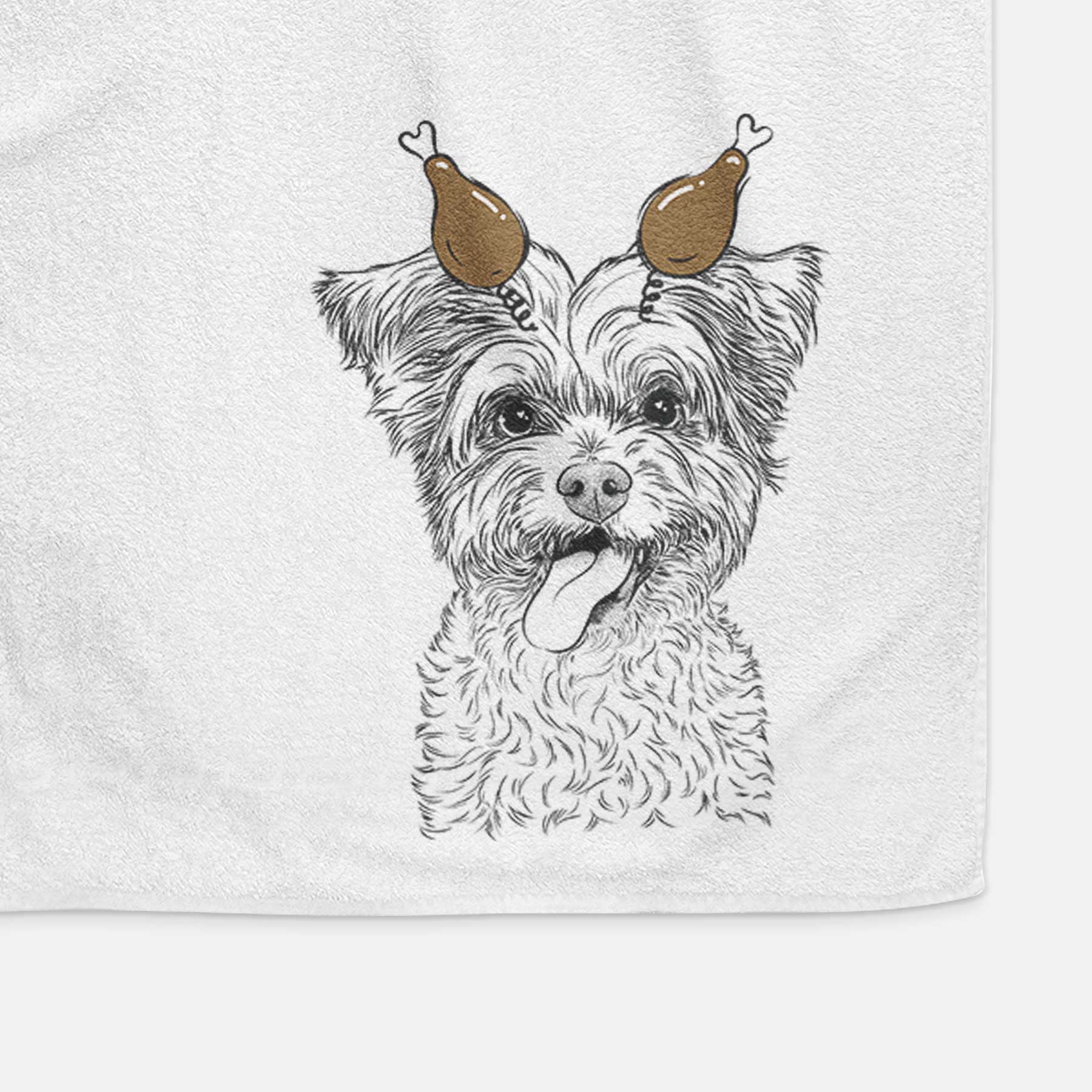 Sweetie the Terrier Mix Decorative Hand Towel