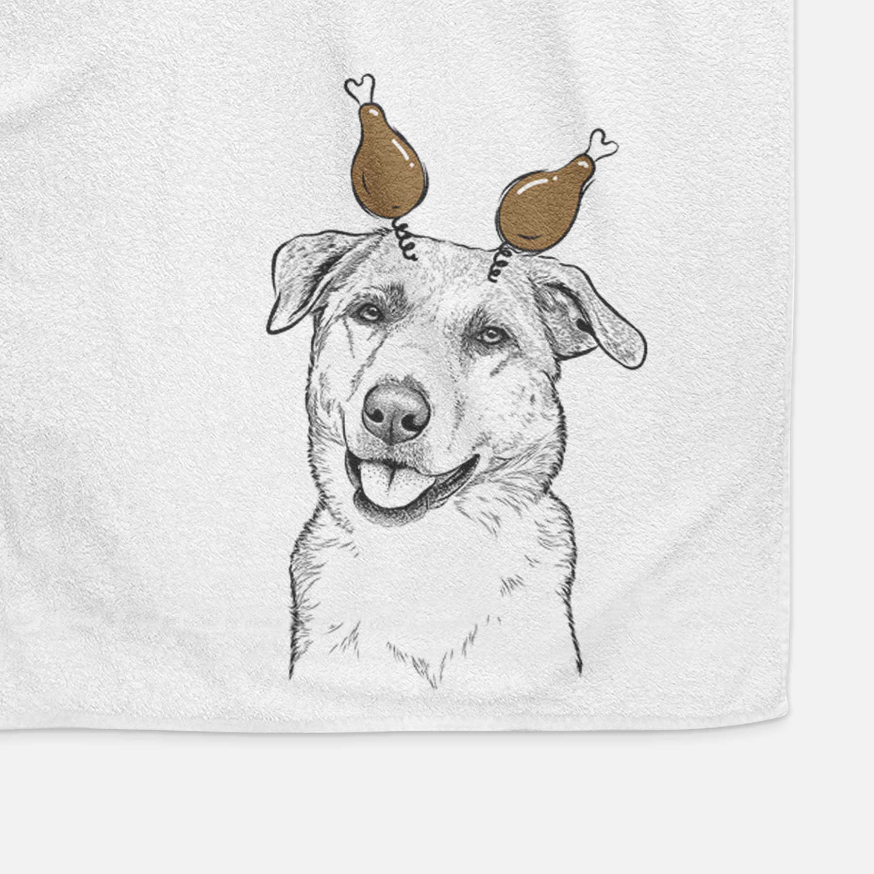 Sydney the Great Pyrenees Australian Shepherd Mix Decorative Hand Towel