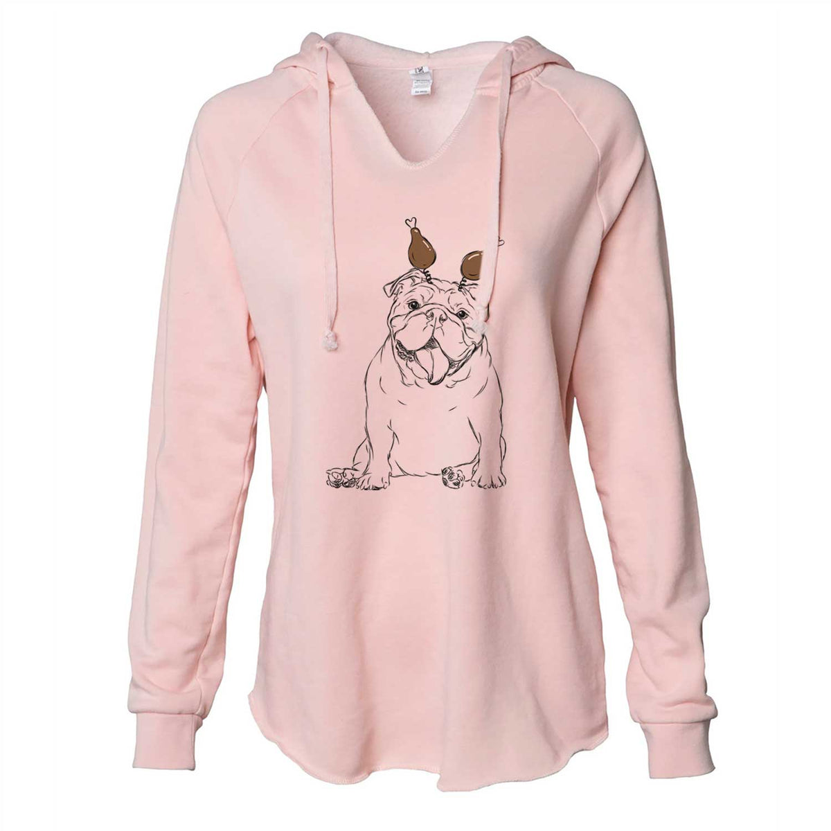 Thanksgiving Tank the English Bulldog - Cali Wave Hooded Sweatshirt