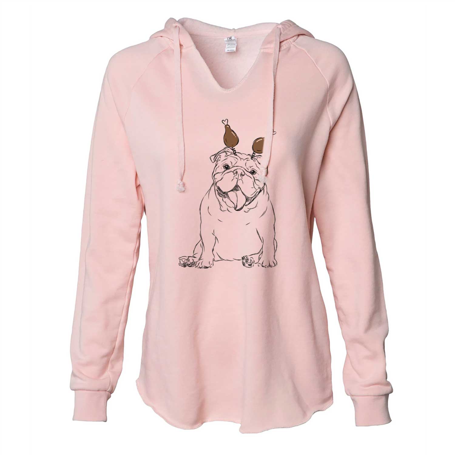 Thanksgiving Tank the English Bulldog - Cali Wave Hooded Sweatshirt