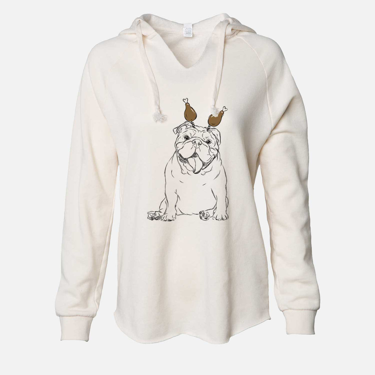 Thanksgiving Tank the English Bulldog - Cali Wave Hooded Sweatshirt
