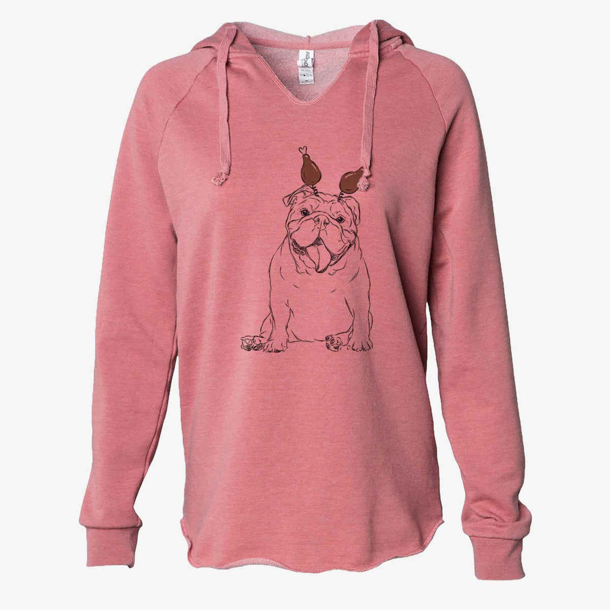 Thanksgiving Tank the English Bulldog - Cali Wave Hooded Sweatshirt