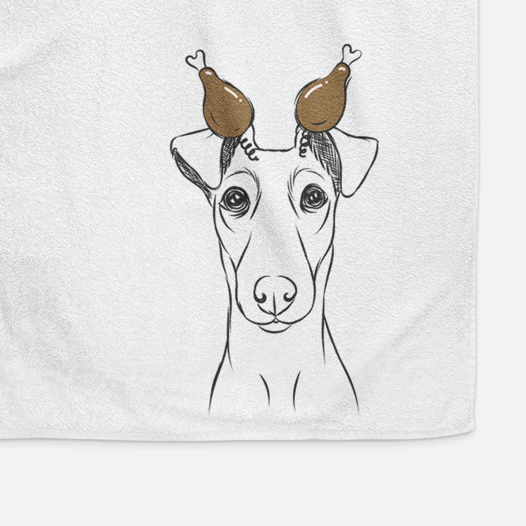 Tanner the Fox Terrier Decorative Hand Towel