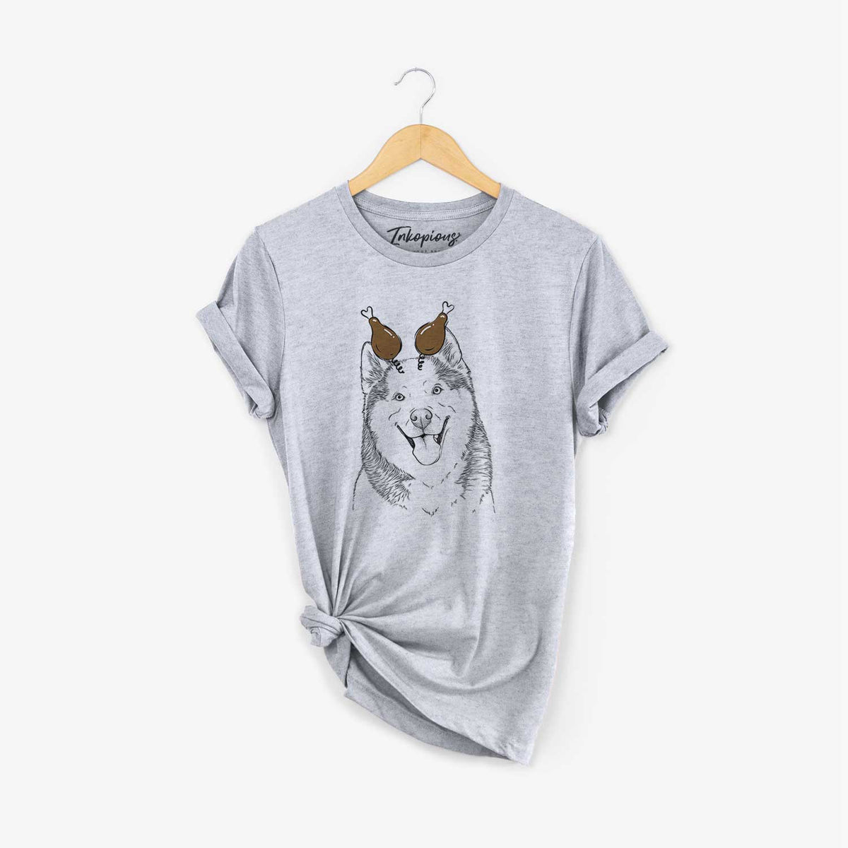 Thanksgiving Teak the Siberian Husky - Unisex Crewneck