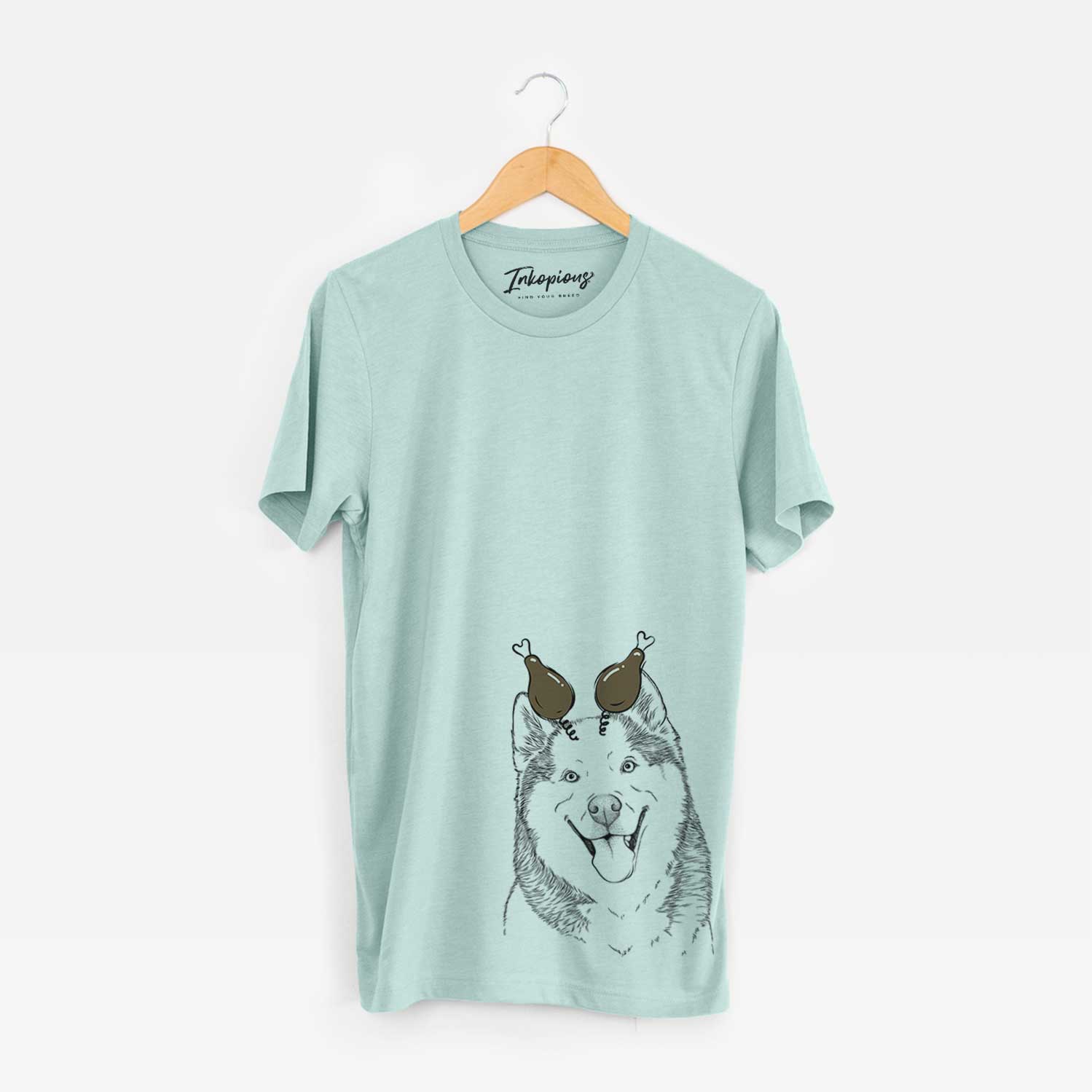 Thanksgiving Teak the Siberian Husky - Unisex Crewneck