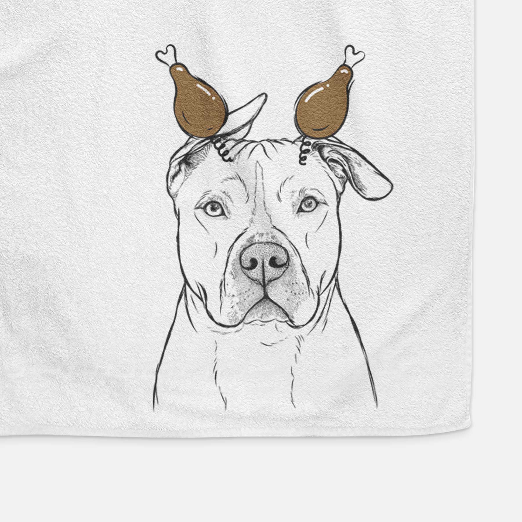 Teddy Jam the Pitbull Decorative Hand Towel