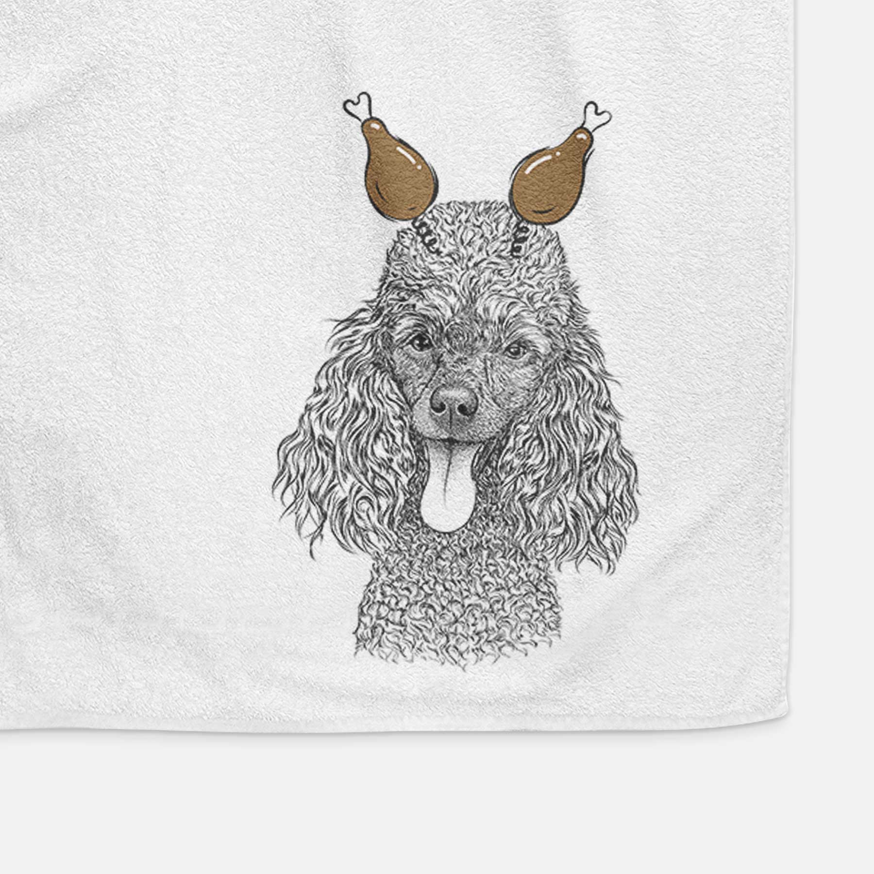 Teddy the Mini Poodle Decorative Hand Towel