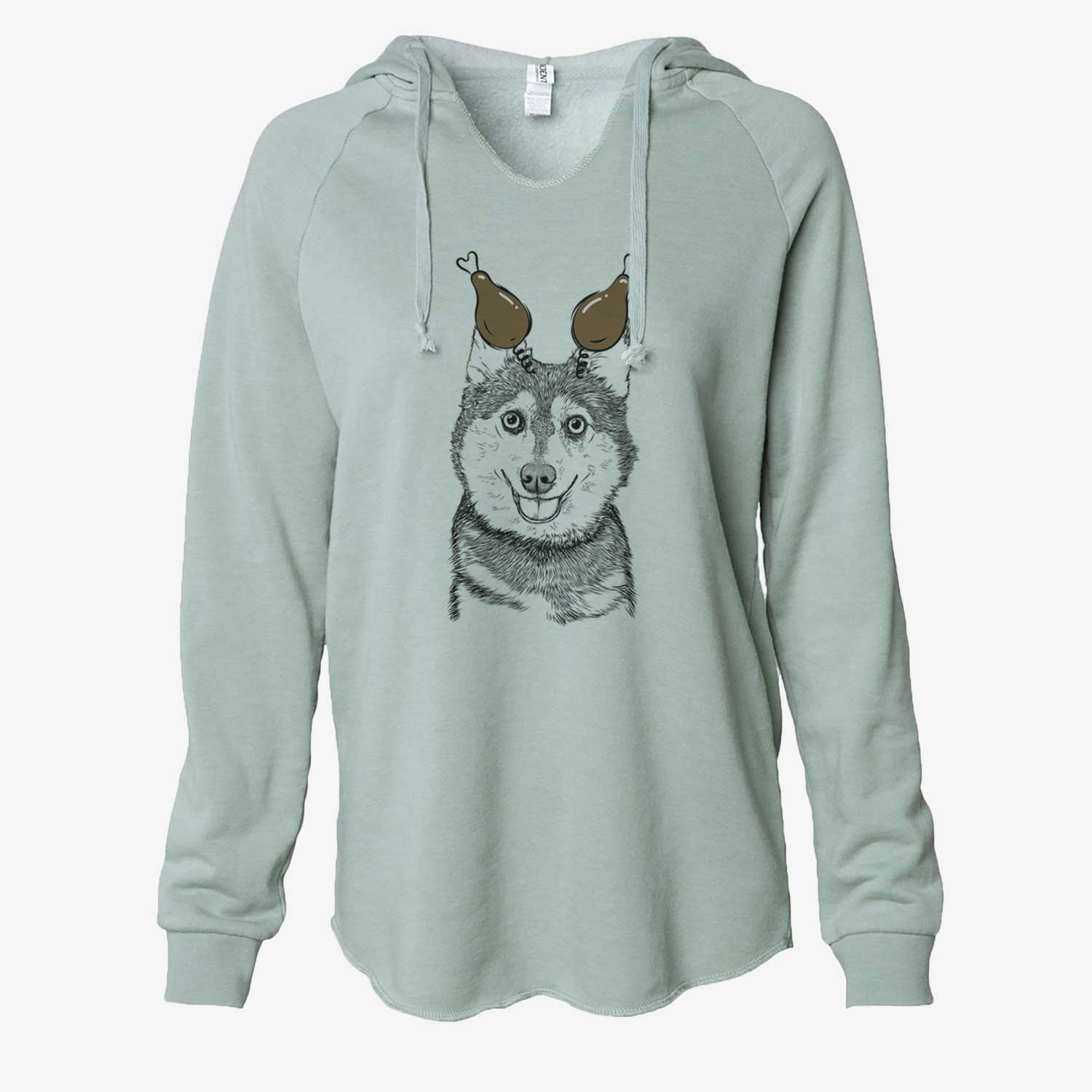 Thanksgiving Tellie the Alaskan Klee Kai - Cali Wave Hooded Sweatshirt