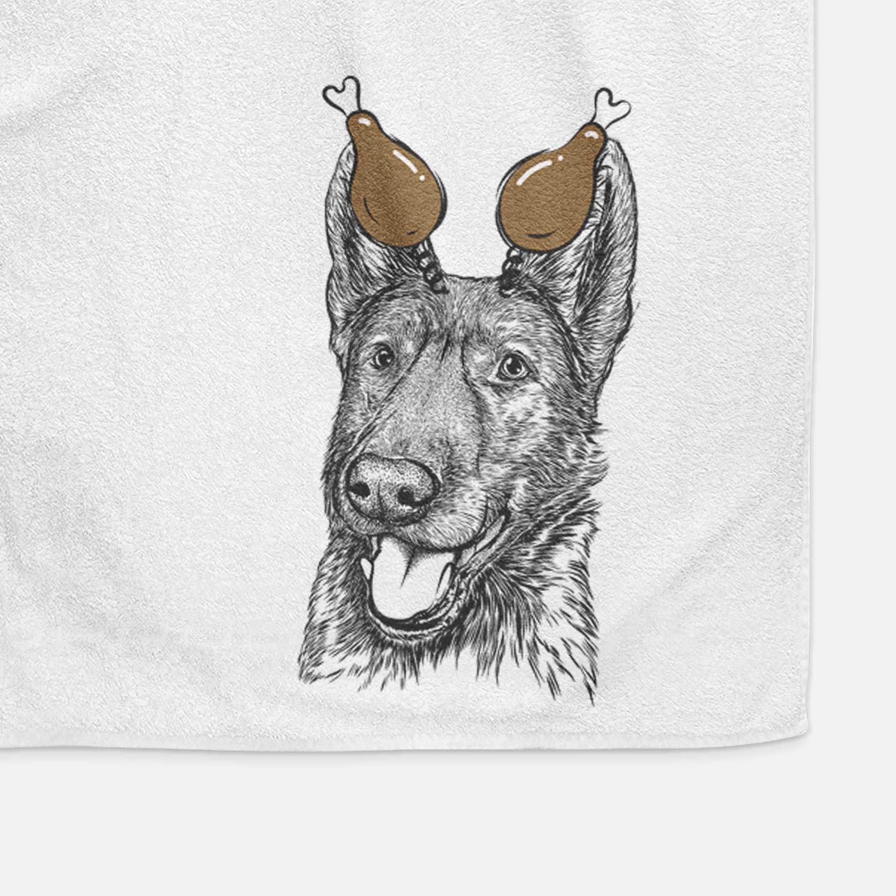 Tena the German Shepherd Decorative Hand Towel