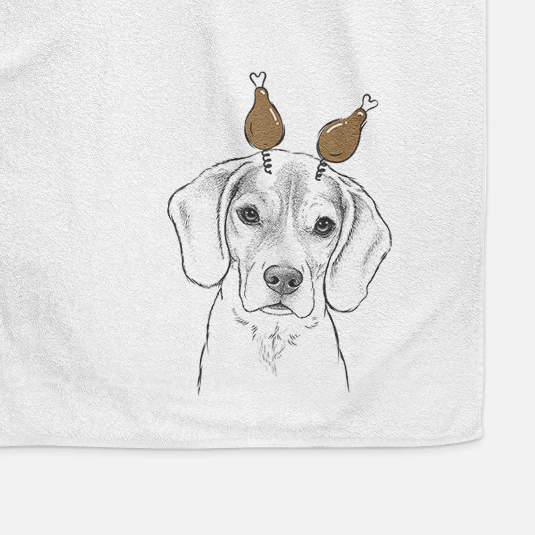 Thea the Beagle Decorative Hand Towel