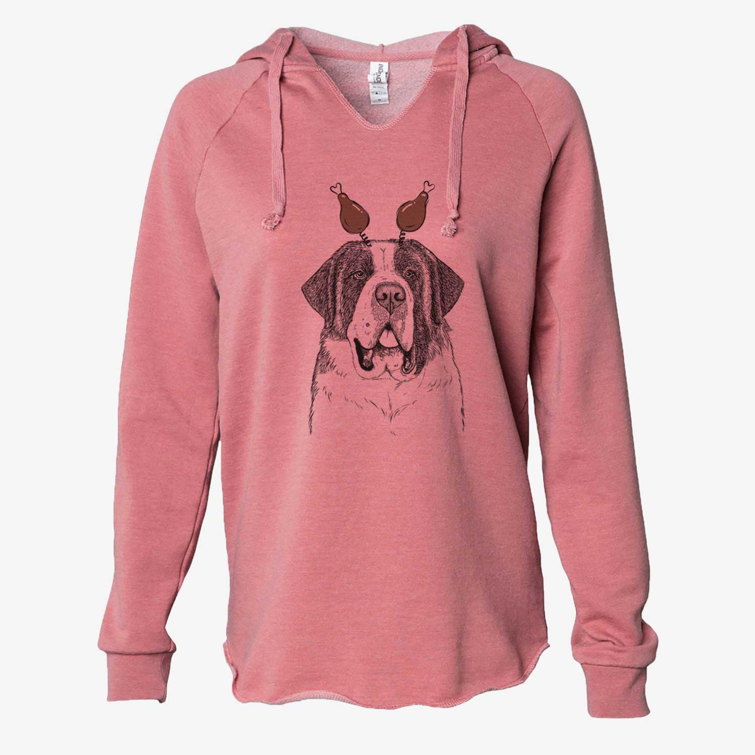 Thanksgiving Thor the Saint Bernard - Cali Wave Hooded Sweatshirt