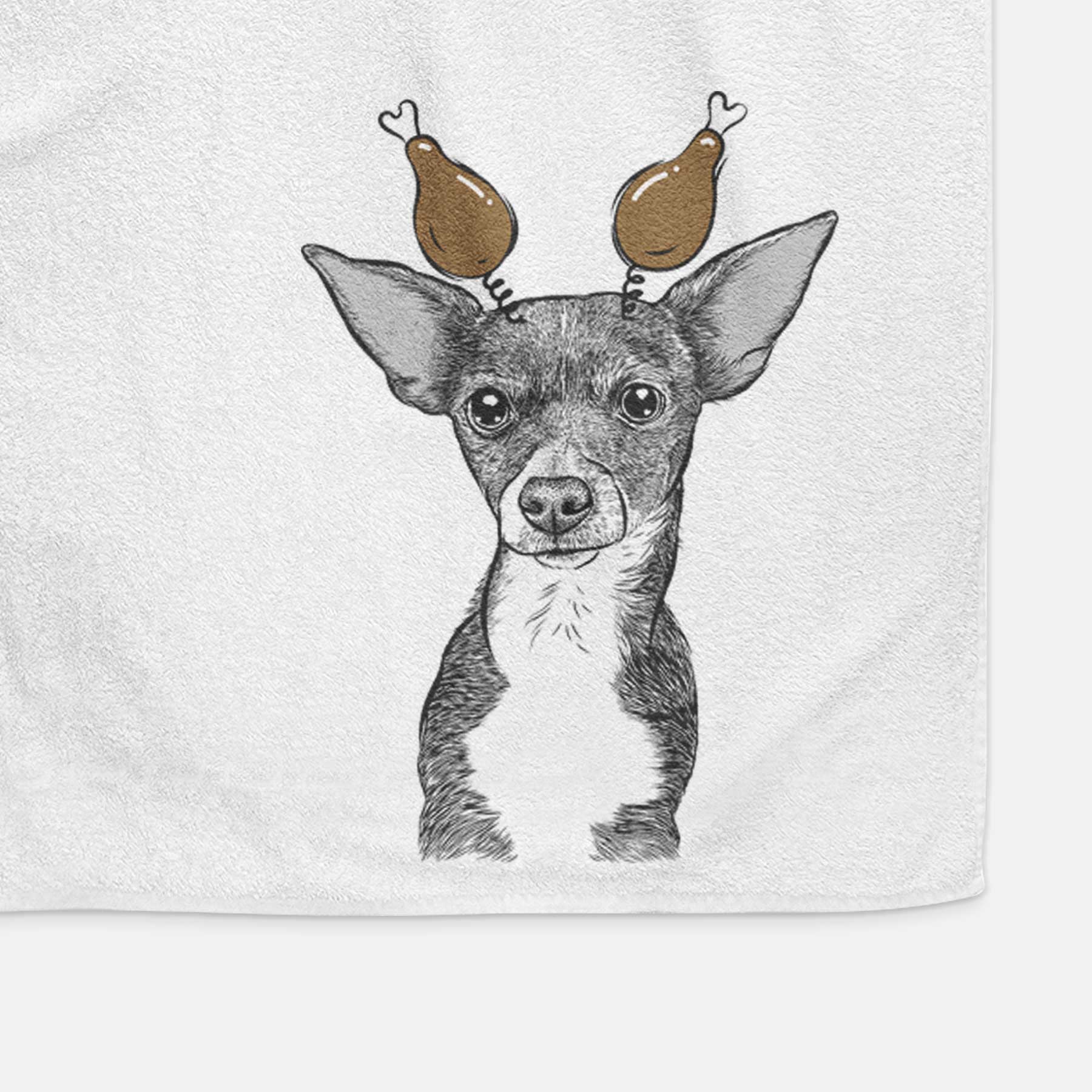 Tiny Archie the Mixed Breed Decorative Hand Towel