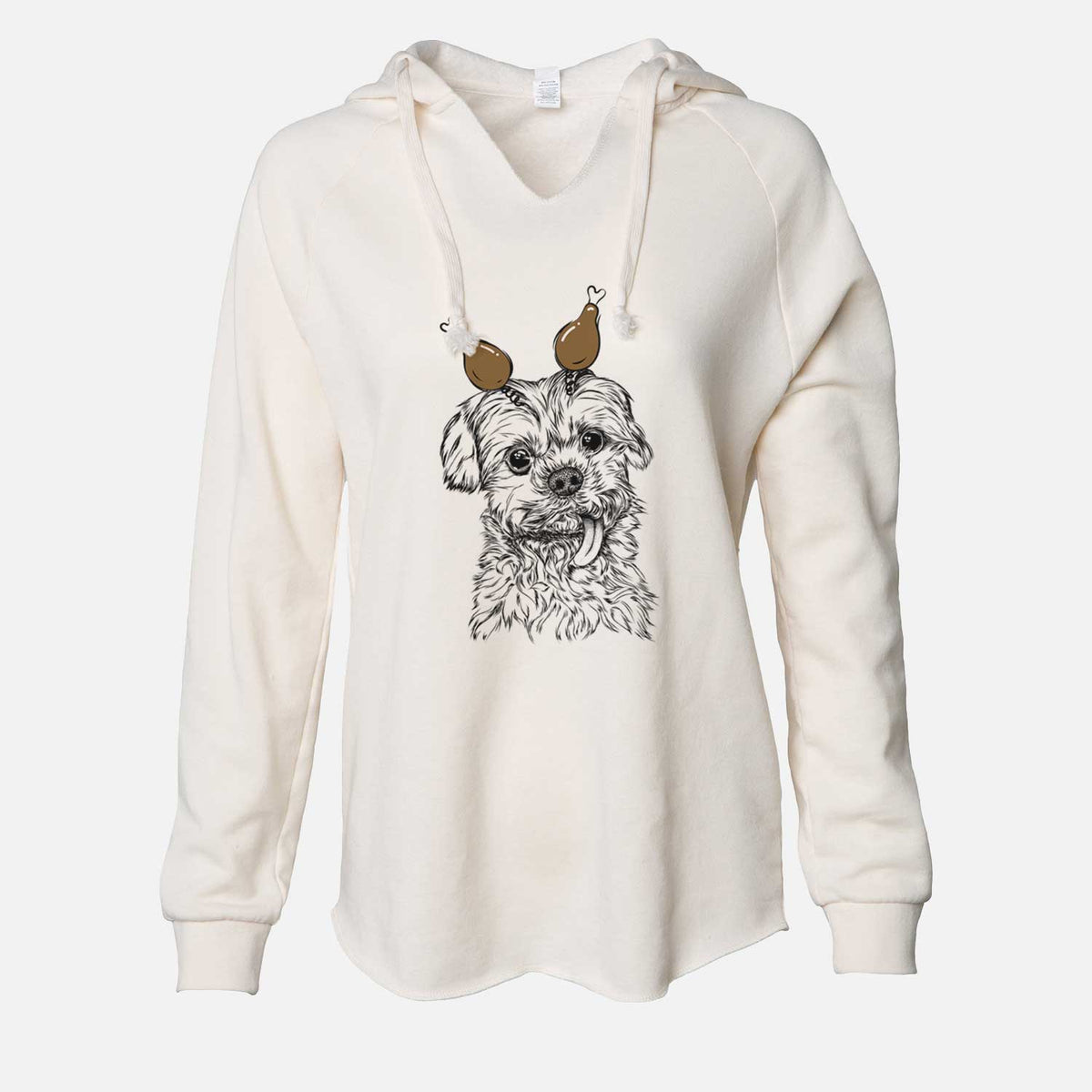 Thanksgiving Tiny Titan the Shih Tzu - Cali Wave Hooded Sweatshirt