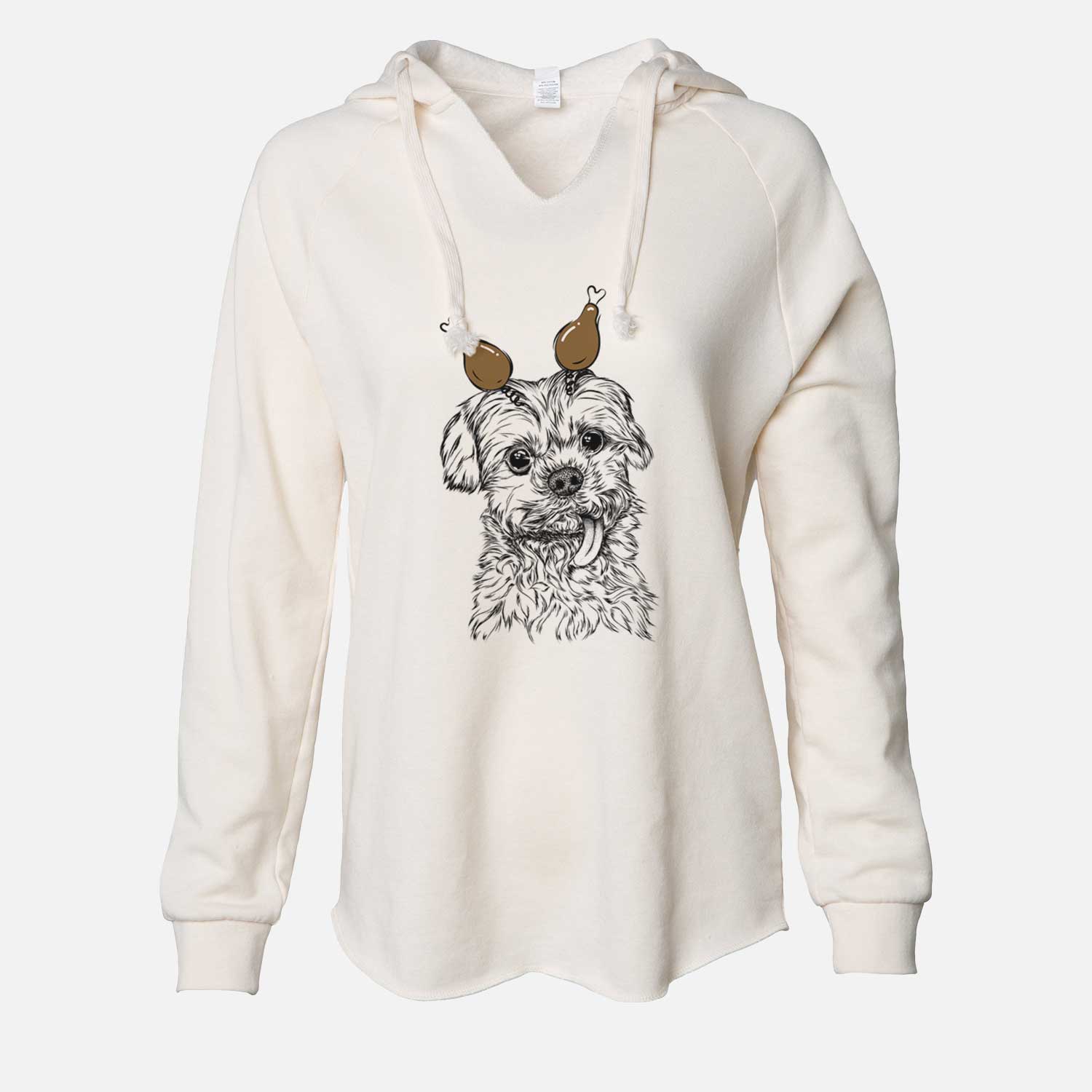 Thanksgiving Tiny Titan the Shih Tzu - Cali Wave Hooded Sweatshirt