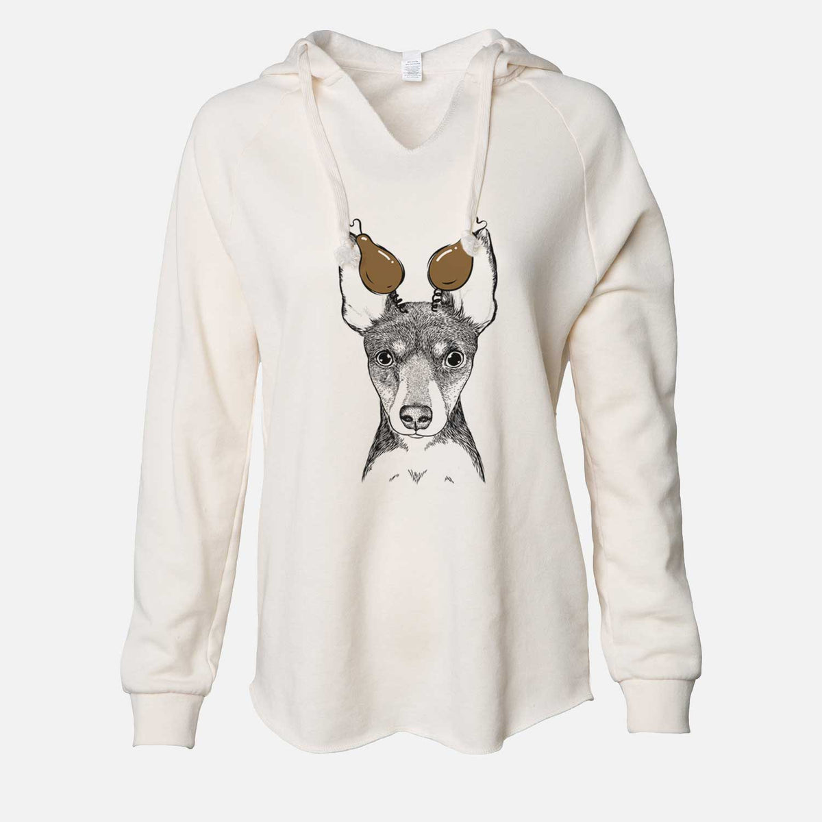 Thanksgiving Tiny the Toy Fox Terrier - Cali Wave Hooded Sweatshirt