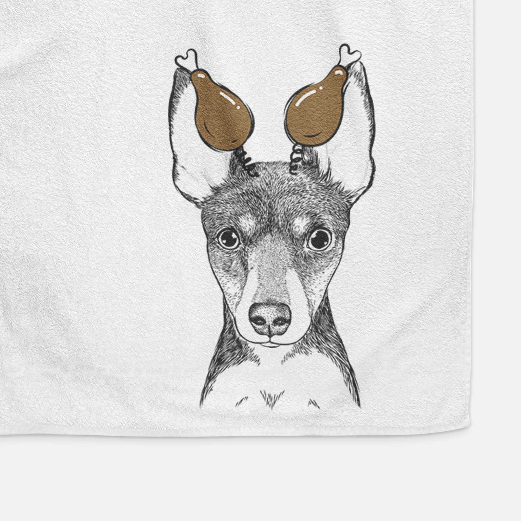 Tiny the Toy Fox Terrier Decorative Hand Towel