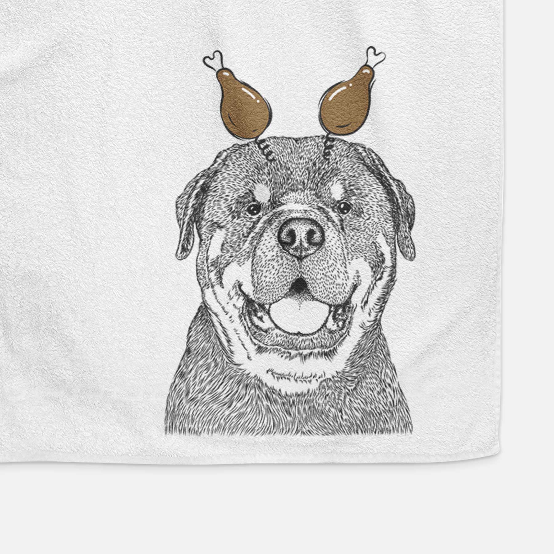 Titan the Rottweiler Decorative Hand Towel