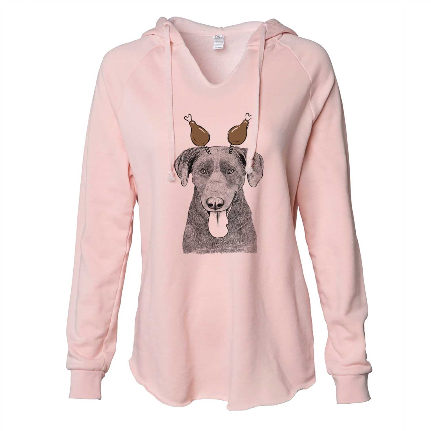 Thanksgiving Tobes the Chocolate Lab - Cali Wave Hooded Sweatshirt