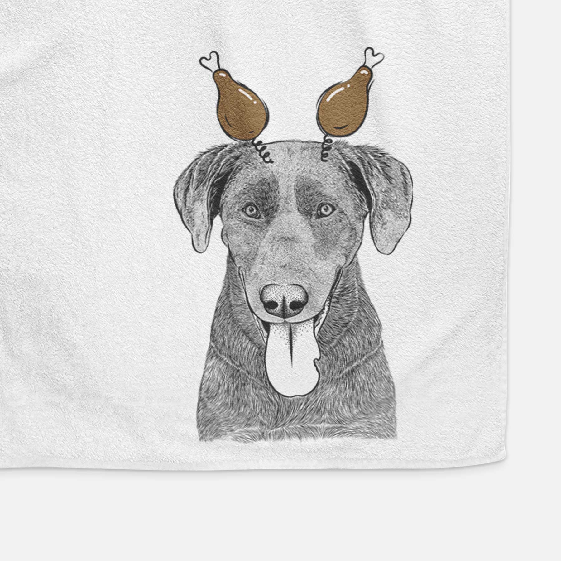 Tobes the Chocolate Lab Decorative Hand Towel