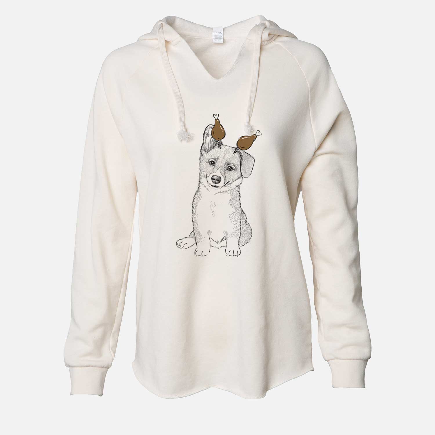 Thanksgiving Toby the Corgi Puppy - Cali Wave Hooded Sweatshirt