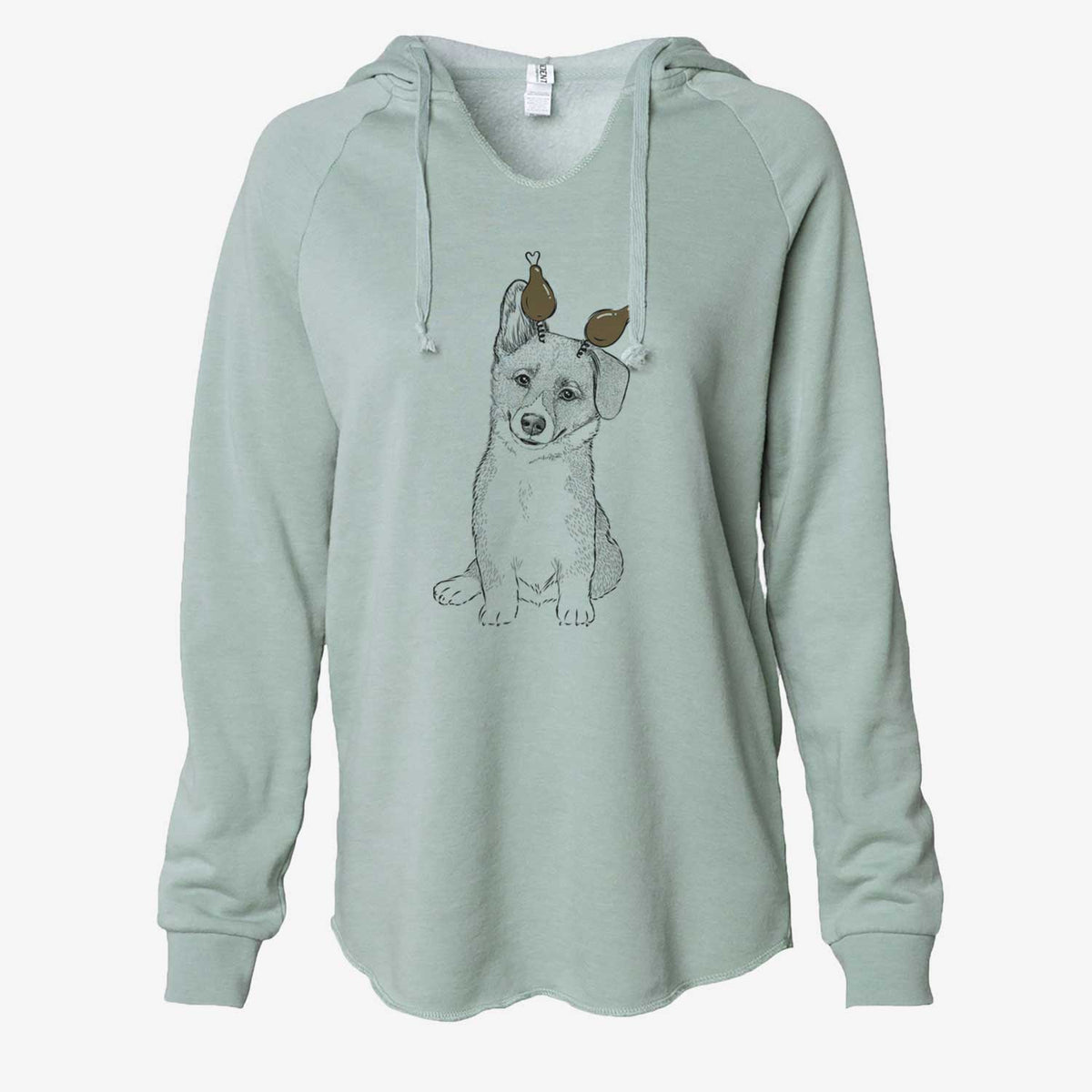 Thanksgiving Toby the Corgi Puppy - Cali Wave Hooded Sweatshirt