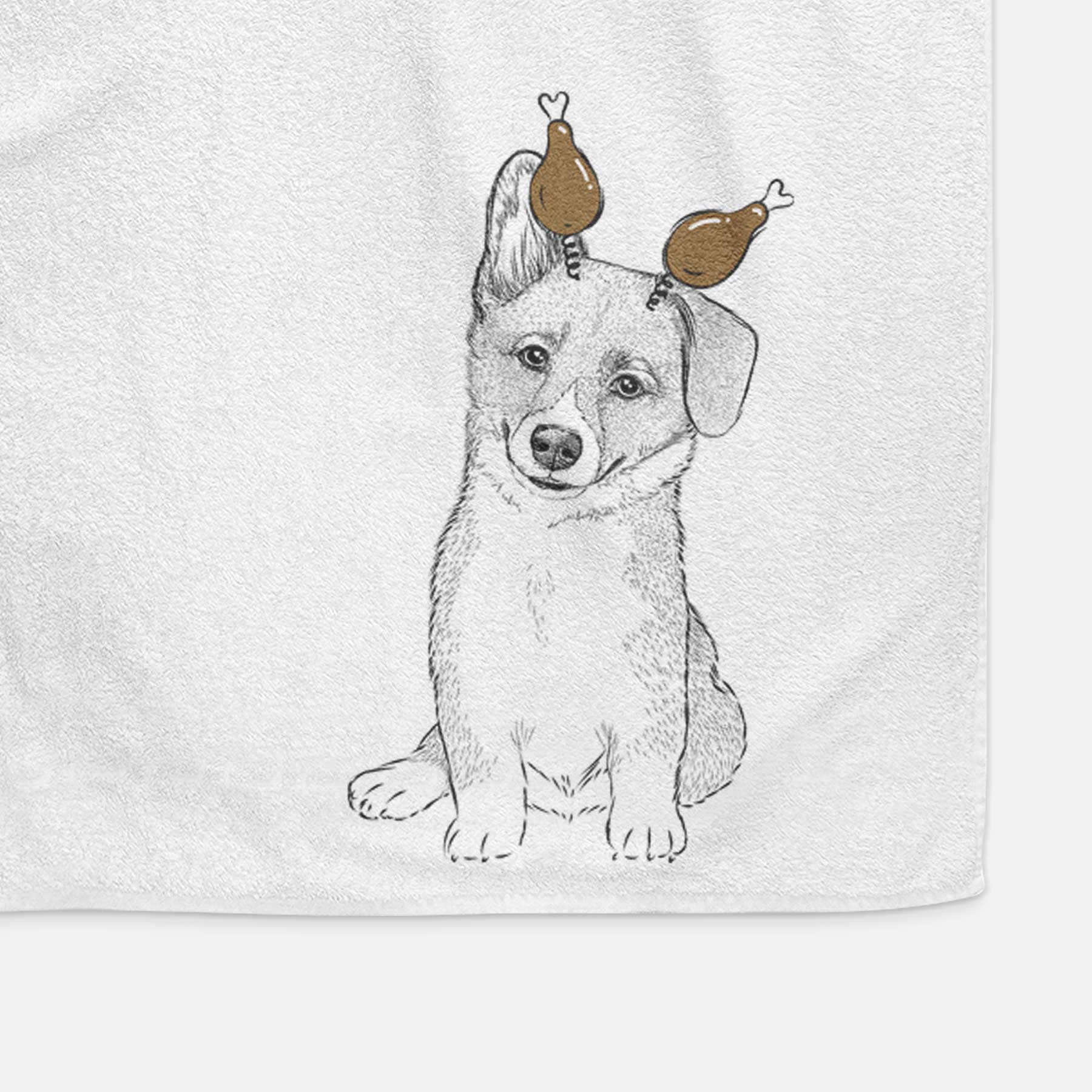 Toby the Corgi Puppy Decorative Hand Towel