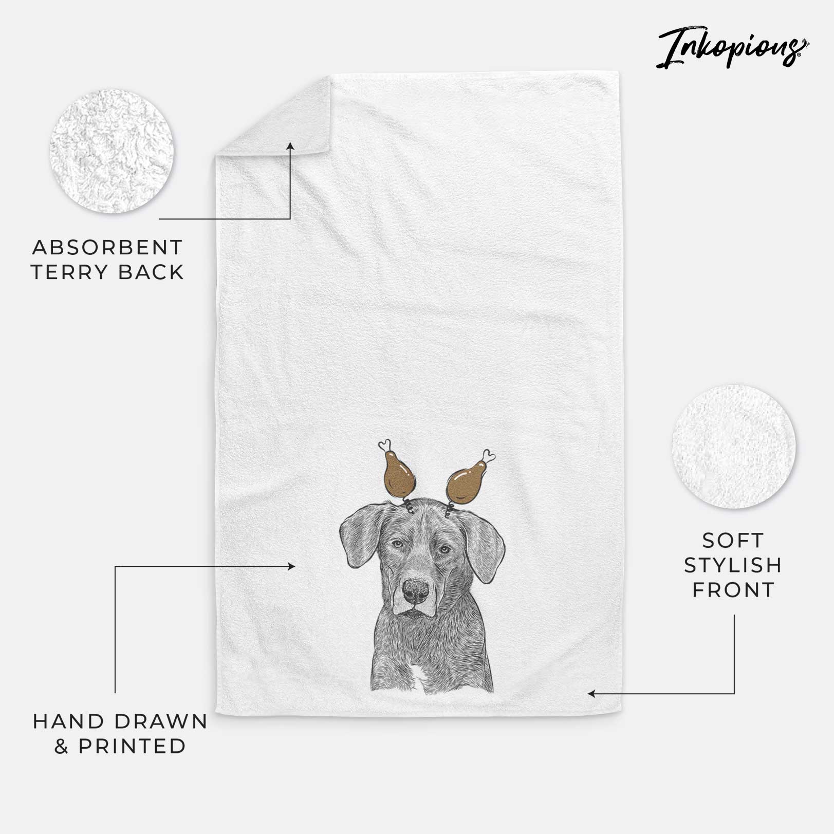 Tom the Lab Dane Mix Decorative Hand Towel