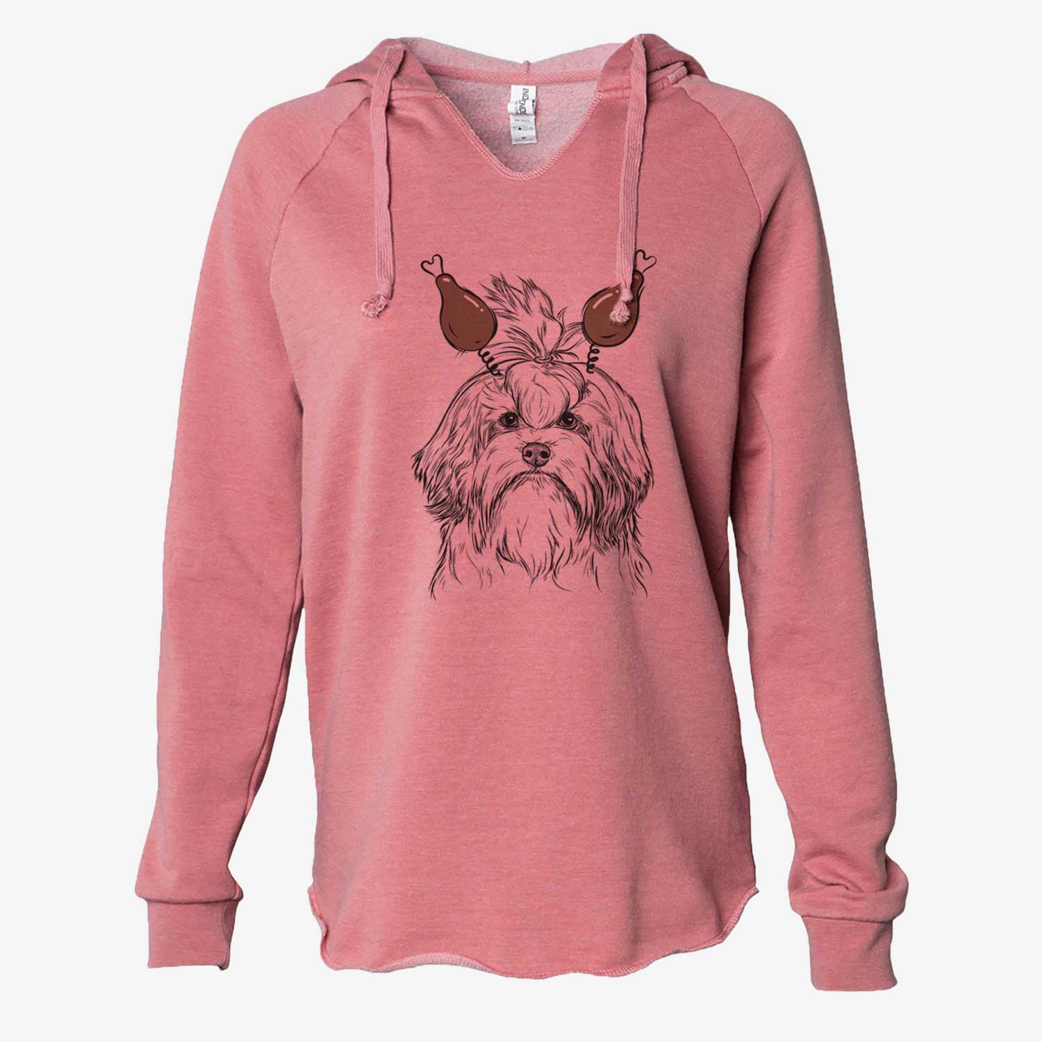 Thanksgiving Tootsie the Lowchen - Cali Wave Hooded Sweatshirt
